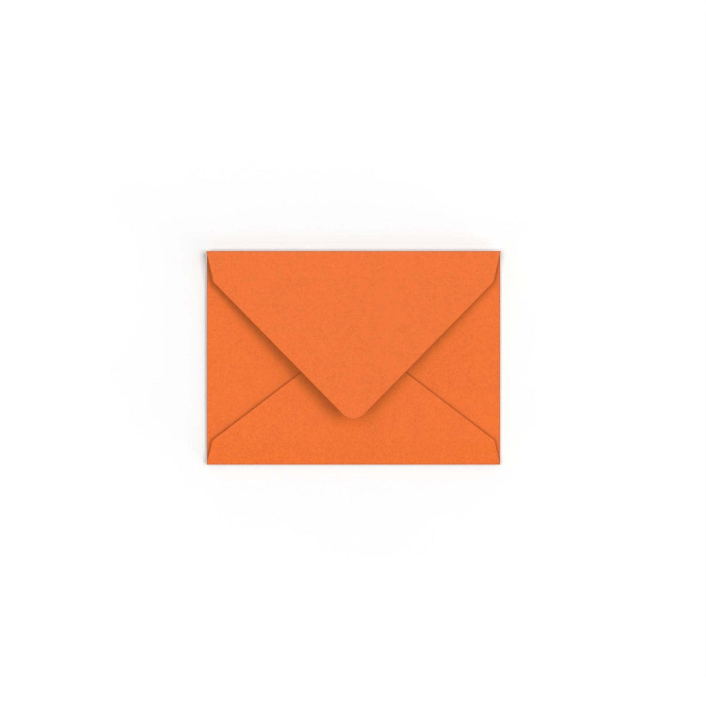 C7 Flame Orange British Made 100gsm Gummed V-Flap Envelope (82 x 113mm)