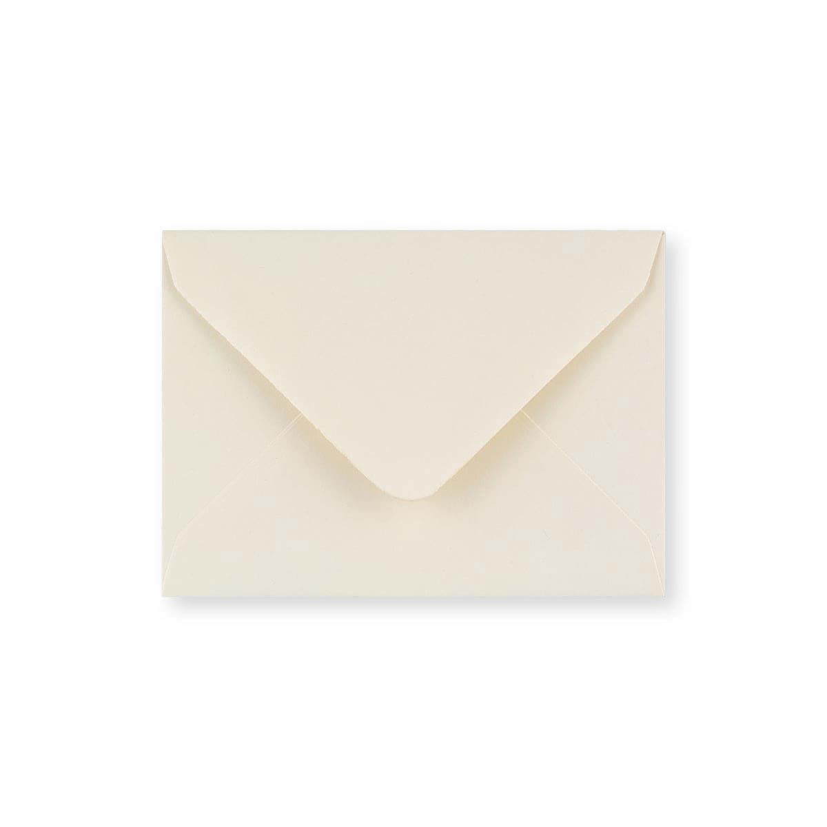 C7 Ivory Wove 100gsm Gummed V-Flap Greetings Envelope (82 x 113mm)