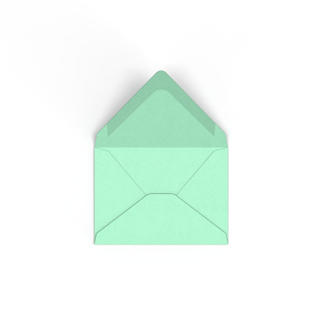 C7 Jade Green British Made 100gsm Gummed V-Flap Envelope (82 x 113mm)