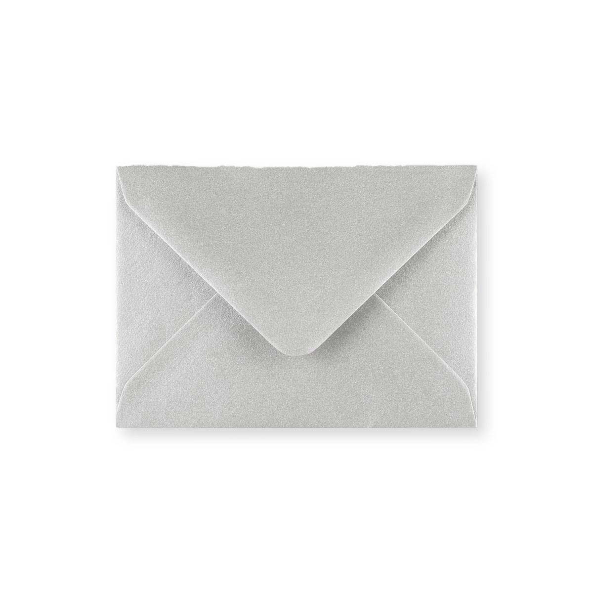 C7 Metallic Silver 100gsm Gummed V-Flap Greetings Envelope (82 x 113mm)