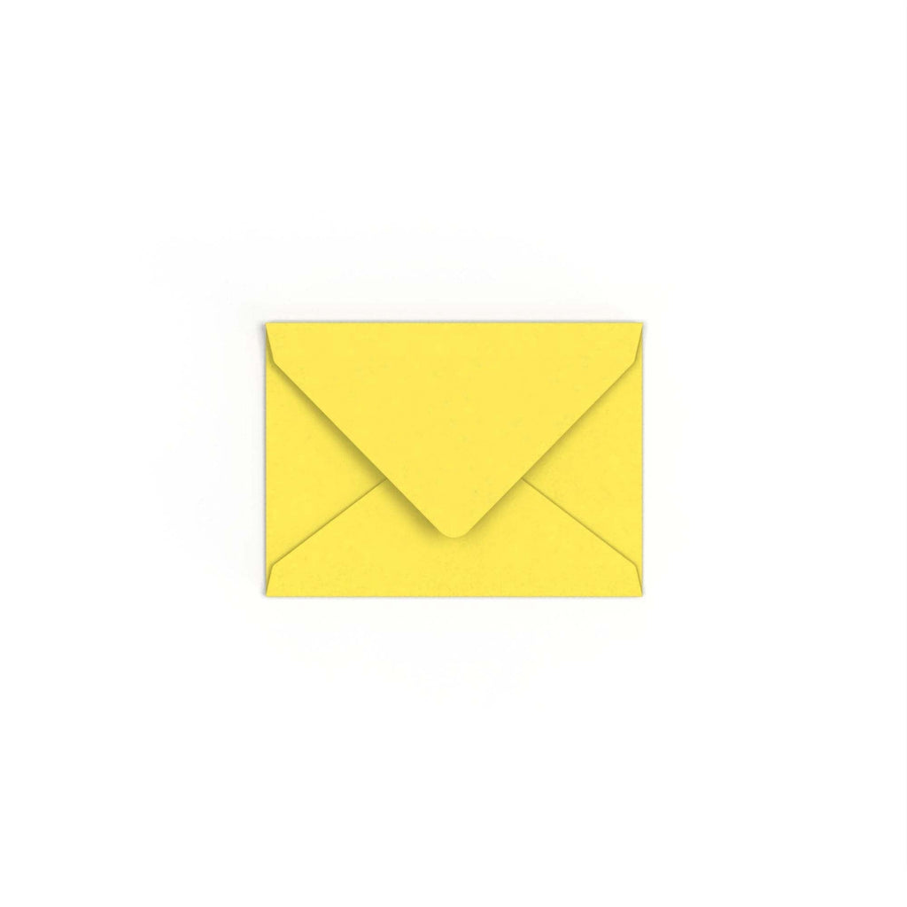 C7 Sunflower Yellow British Made 120gsm Gummed V-Flap Envelope (82 x 113mm)