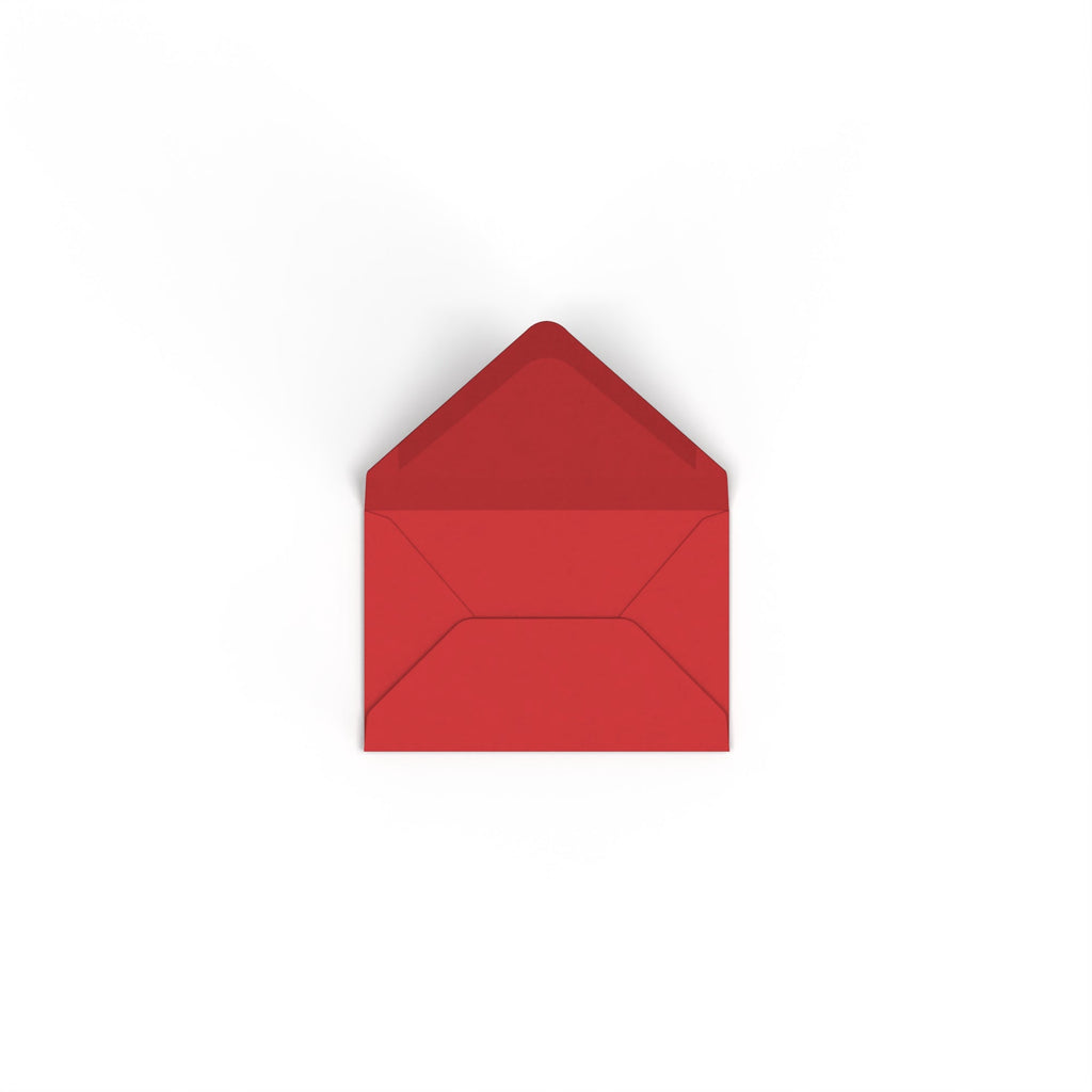 Cherry Red British Made 100gsm Gummed Envelope (62 x 94mm)
