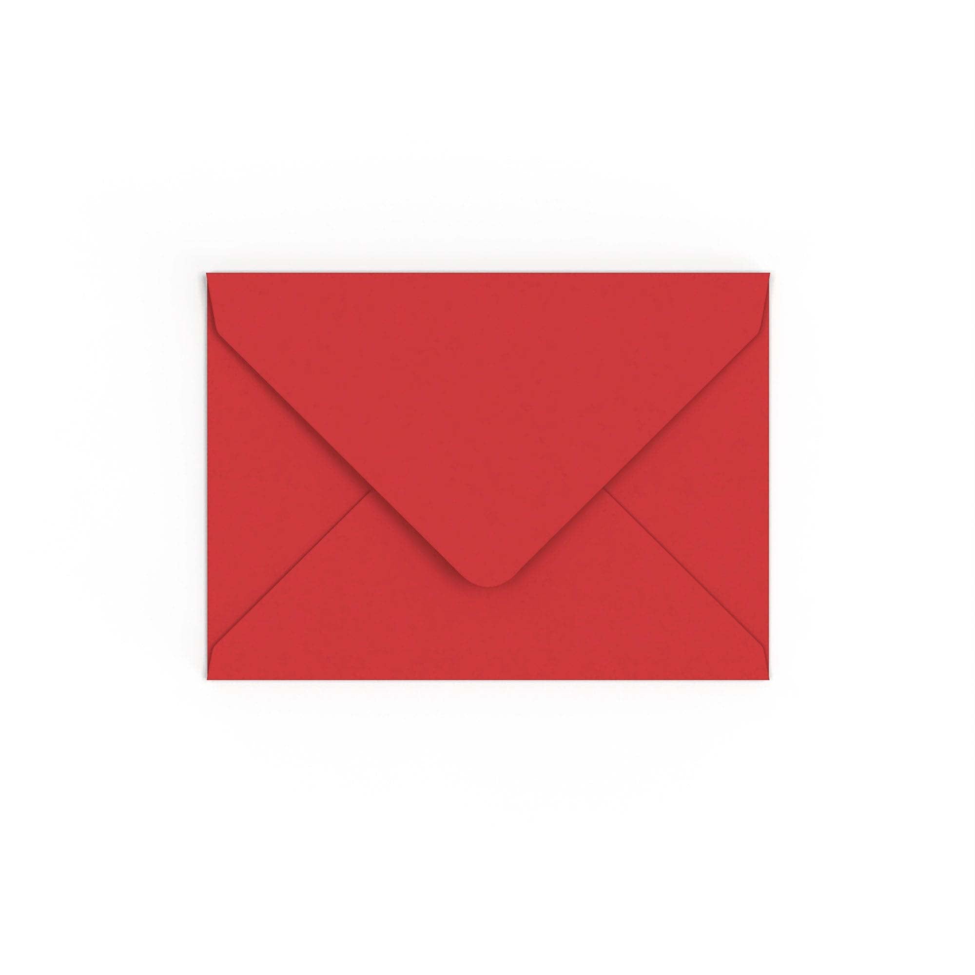 Cherry Red British Made 100gsm Gummed V-Flap Envelope (133 x 184mm)