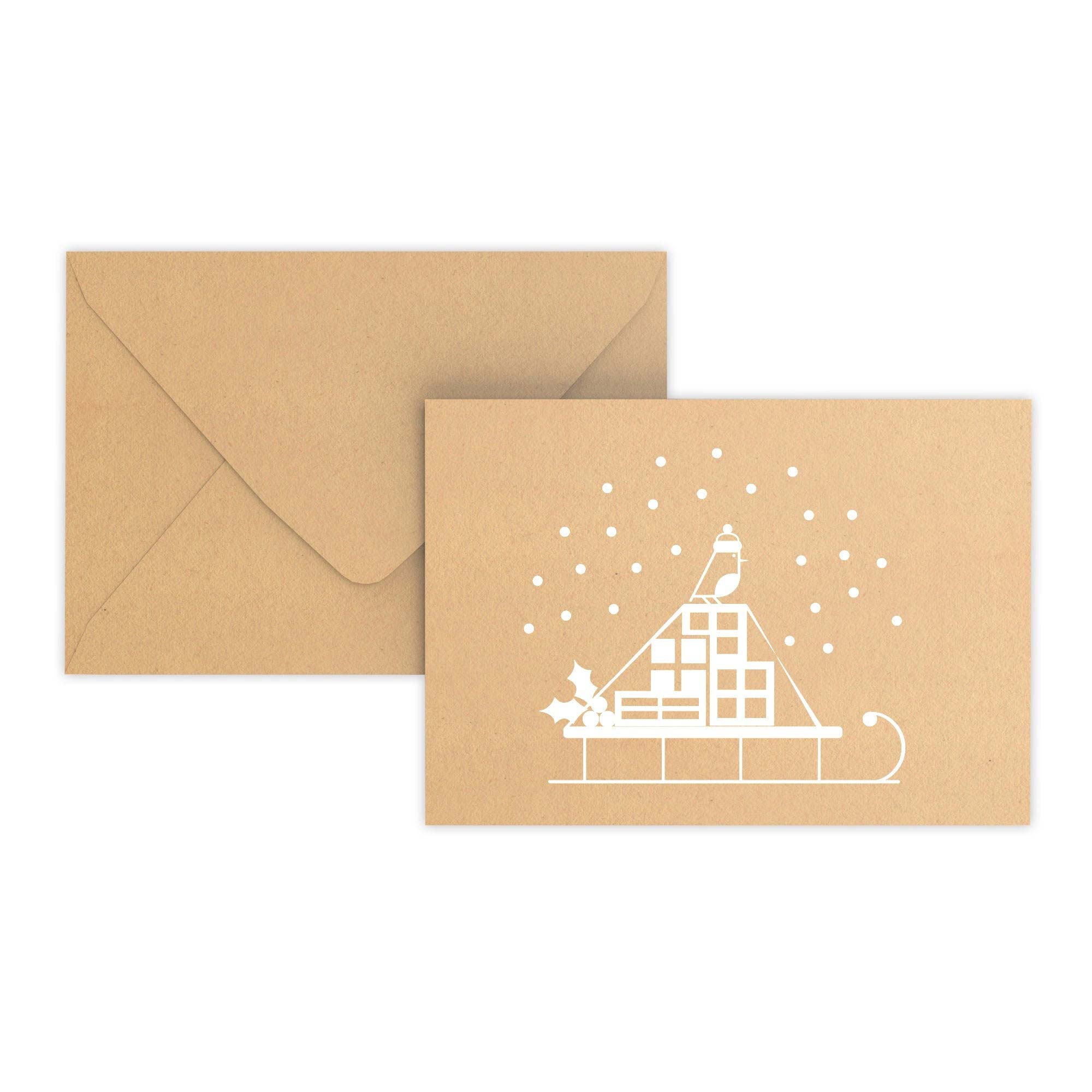 Christmas Snow Sled Envelopes