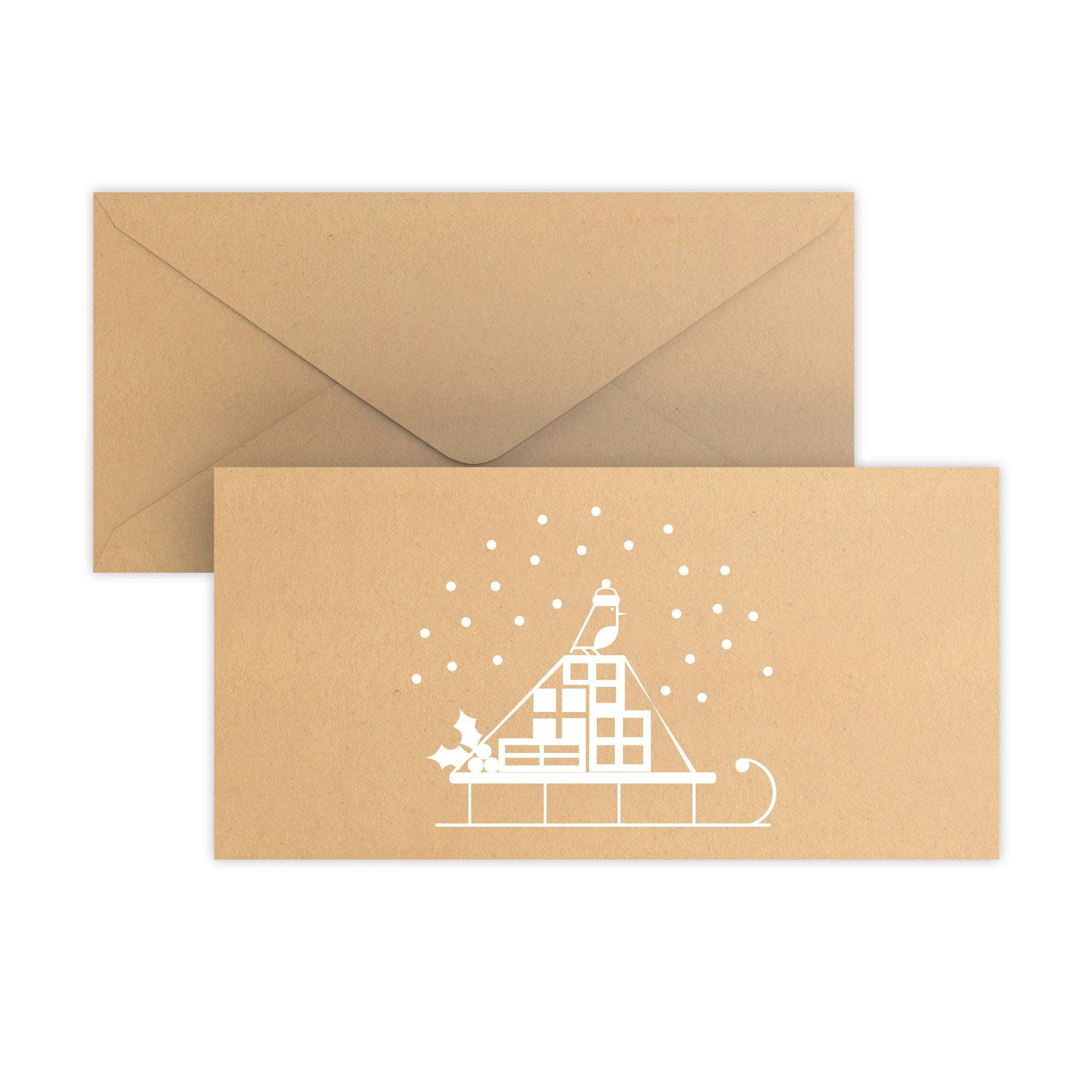 Christmas Snow Sled Envelopes