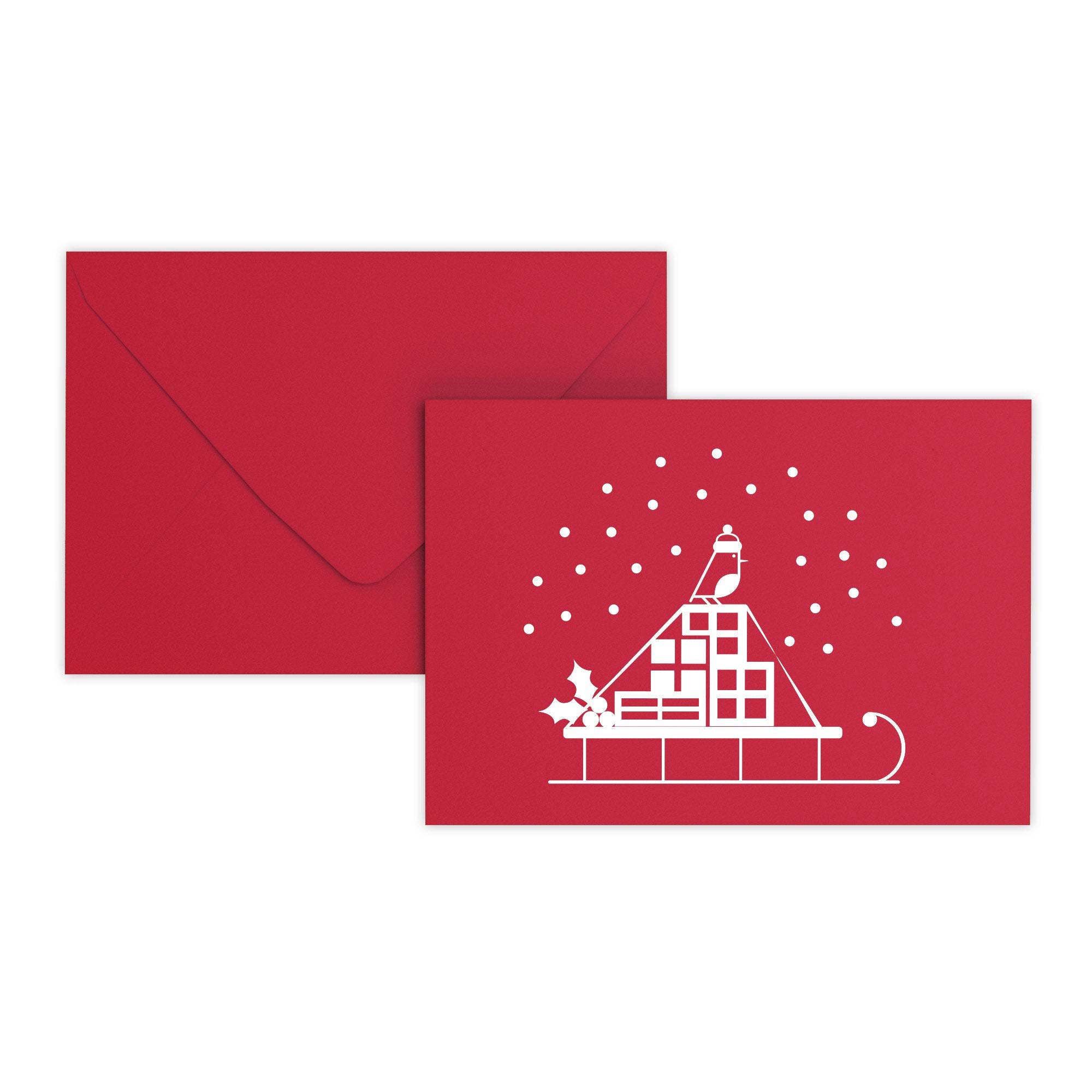 Christmas Snow Sled Envelopes