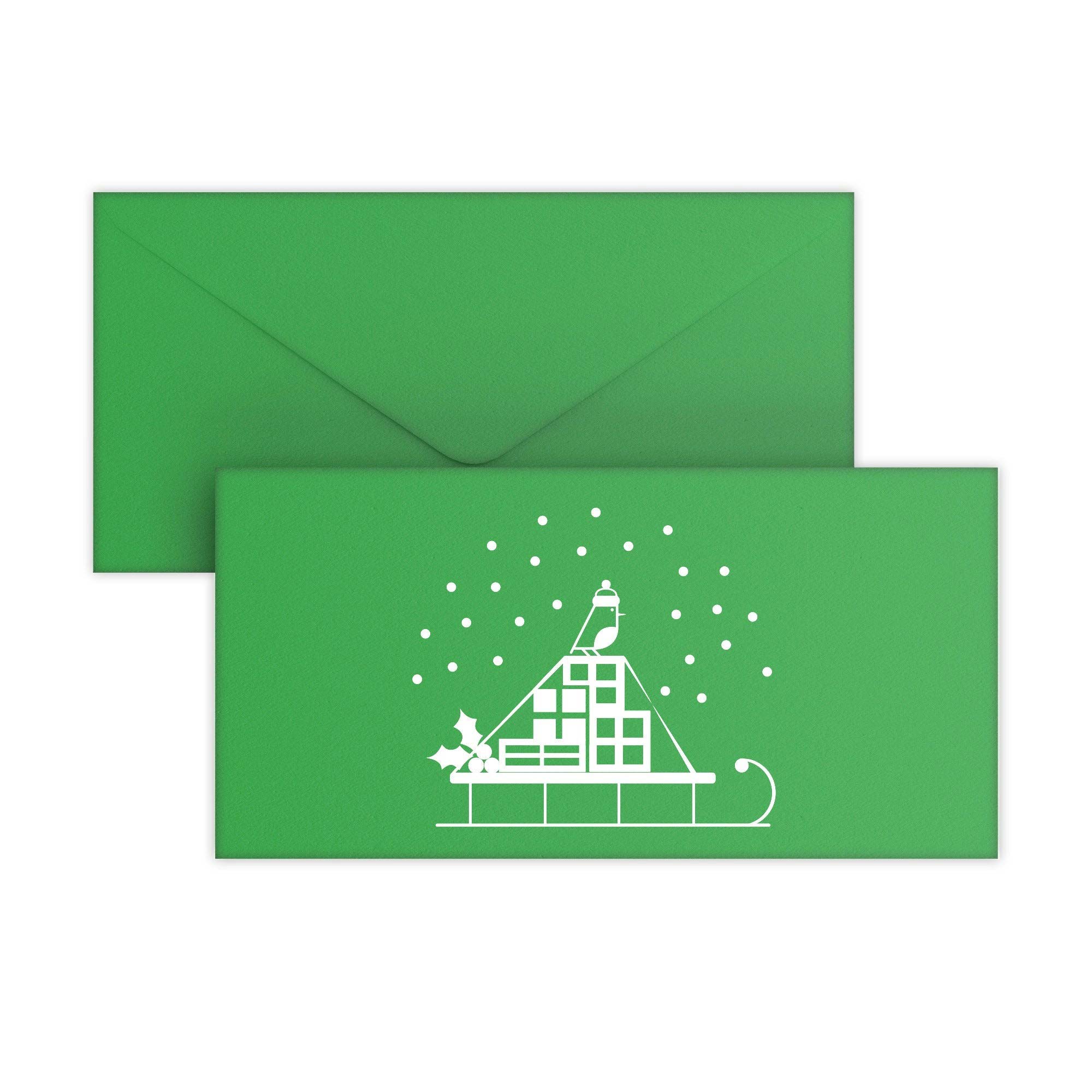Christmas Snow Sled Envelopes