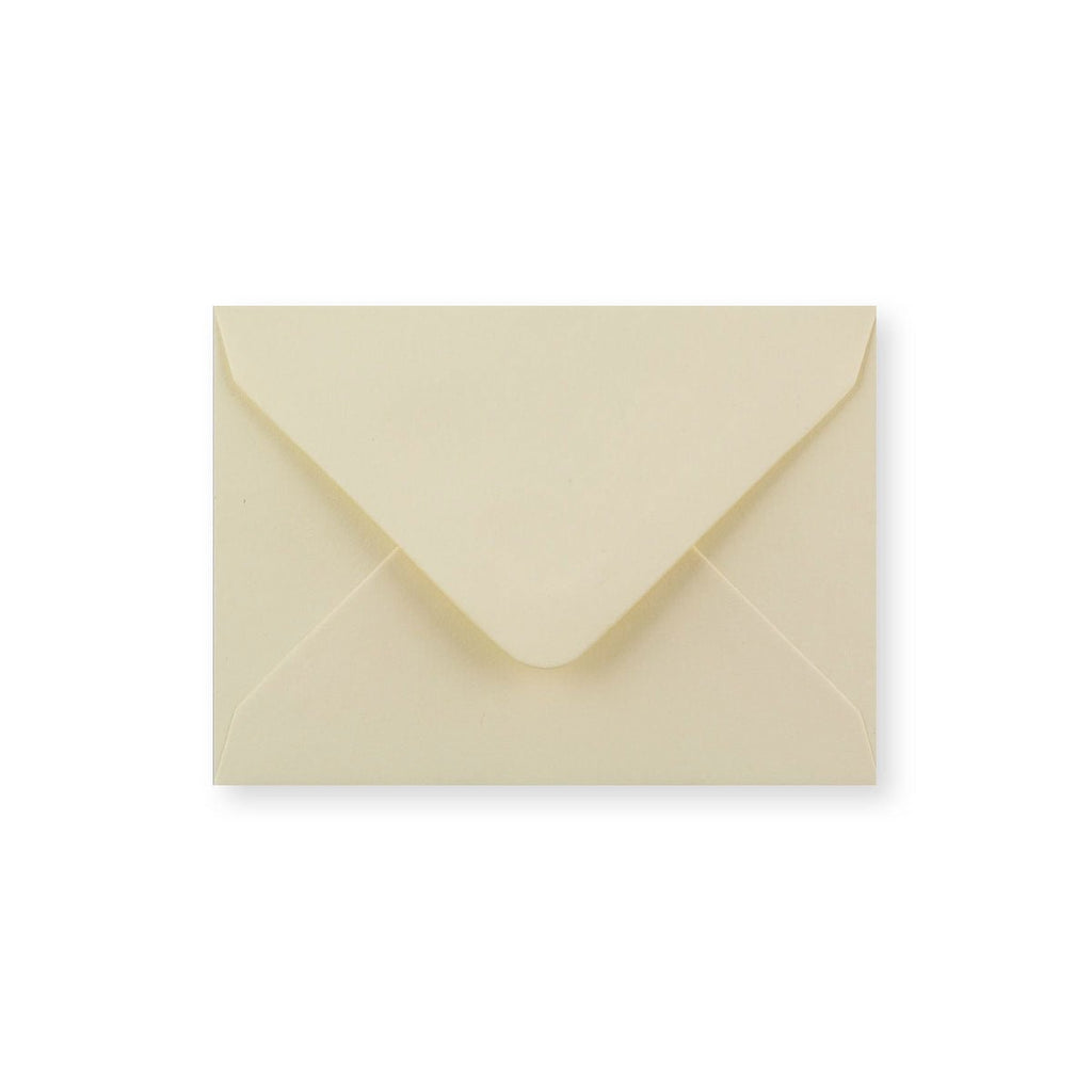Cream Coloured Gummed V-Flap 100gsm Envelope (82 x 113mm)