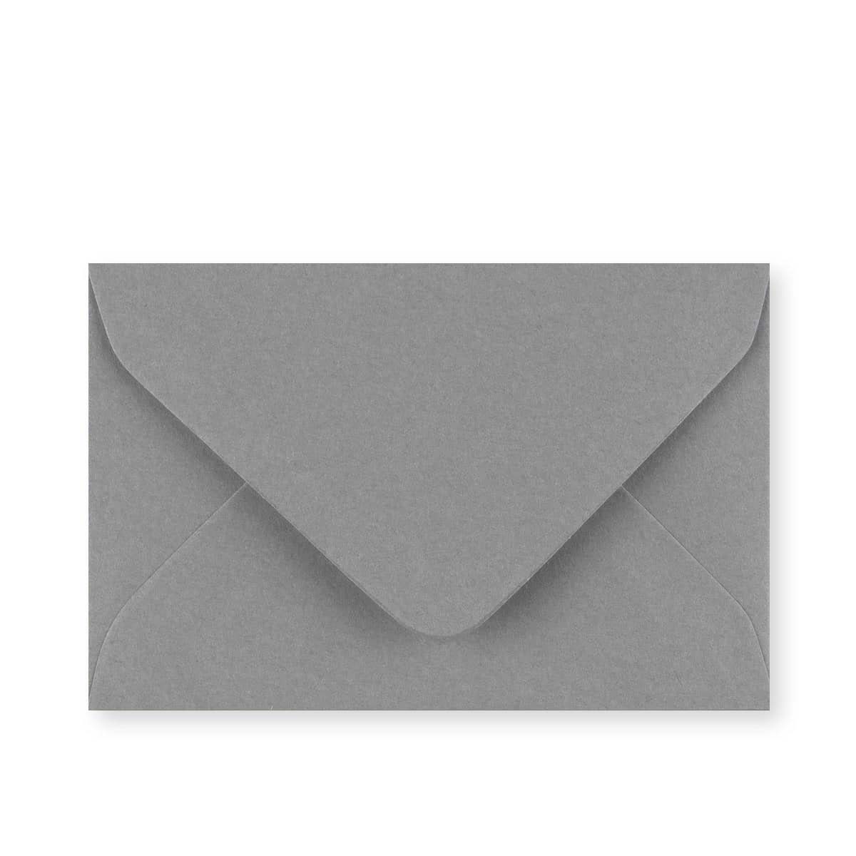 Dark Grey 120gsm Gummed V-Flap Greeting Card Envelope (62 x 94mm)