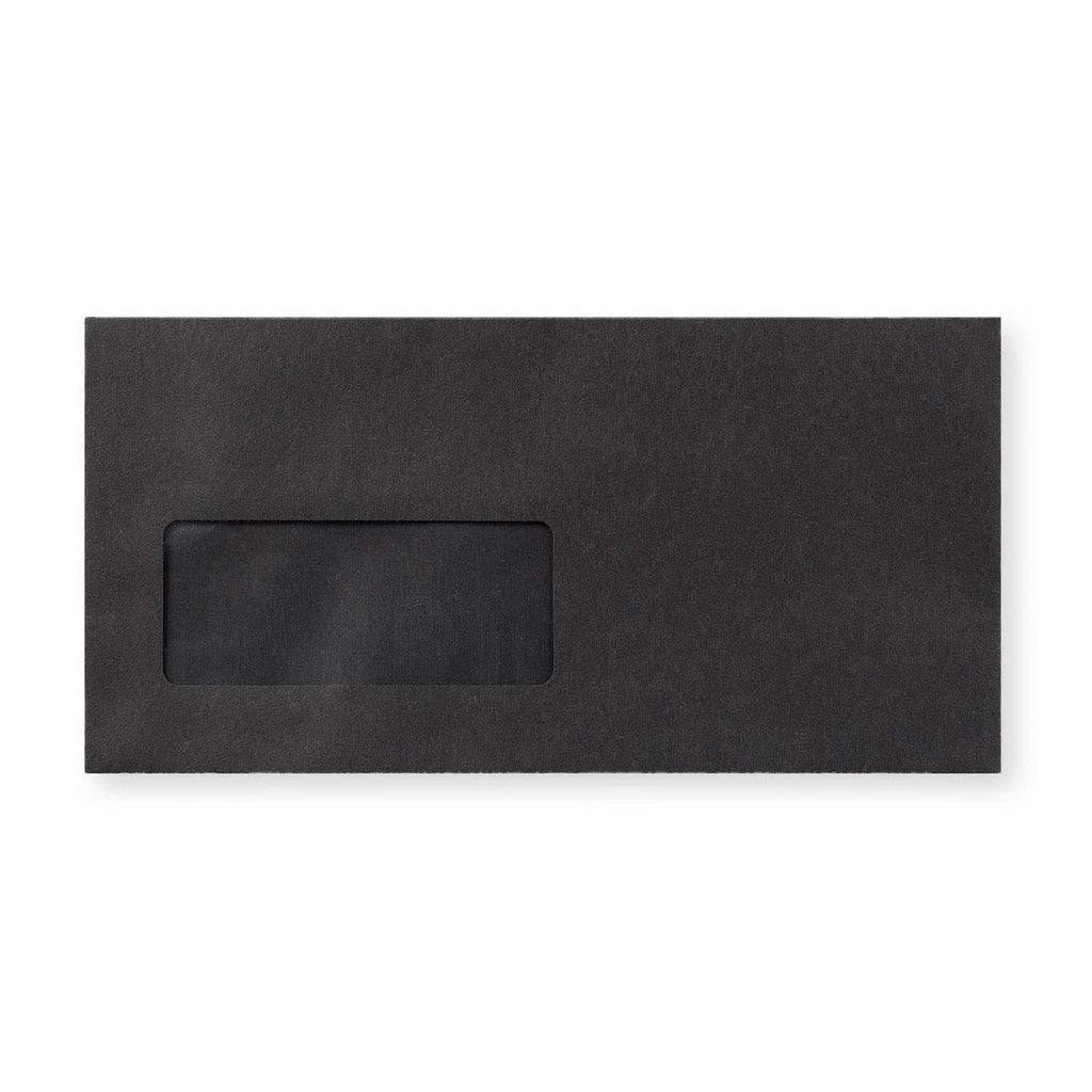 DL Black 120gsm Peel & Seal Coloured Envelope (110 x 220mm)