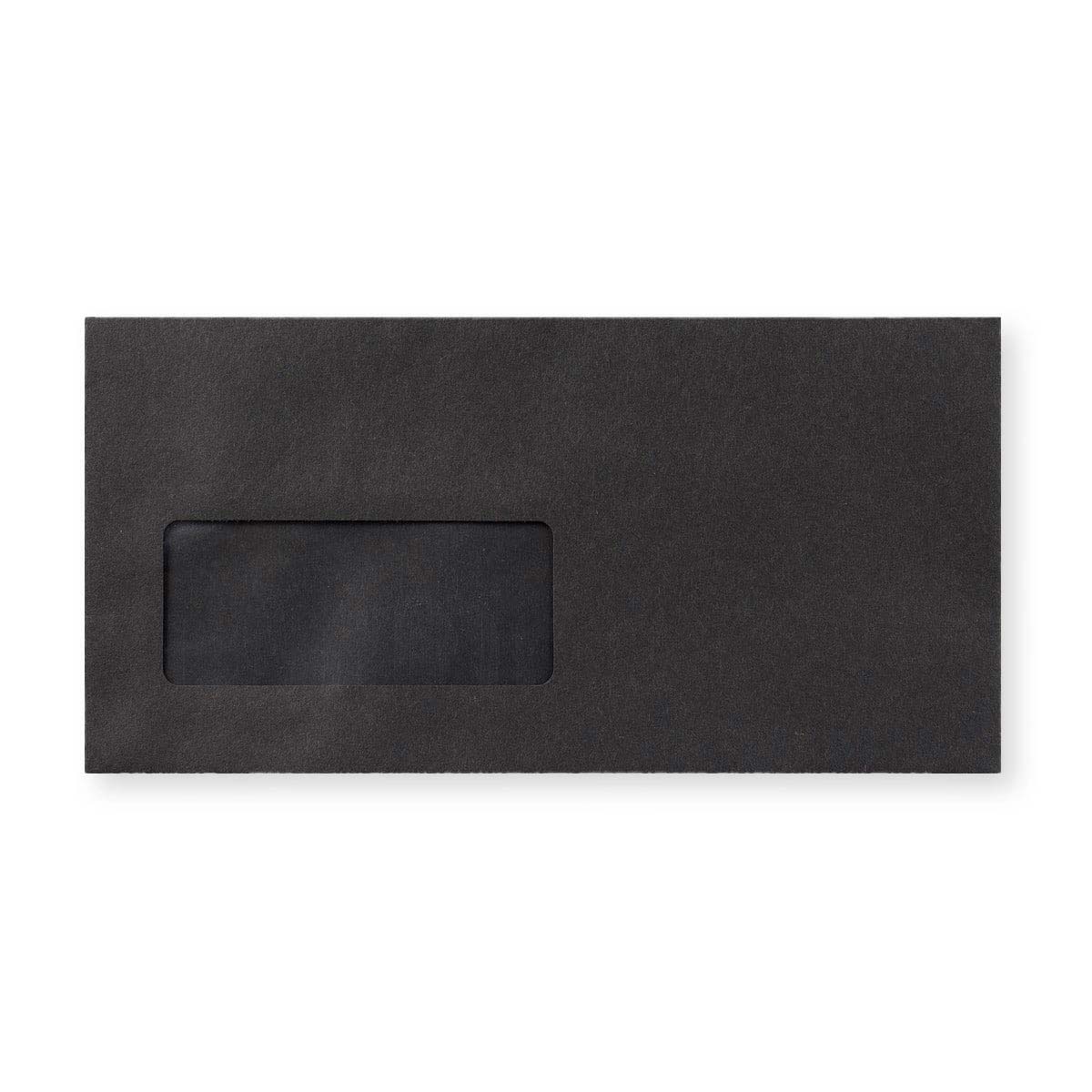 DL Black 120gsm Peel & Seal Coloured Envelope (110 x 220mm)