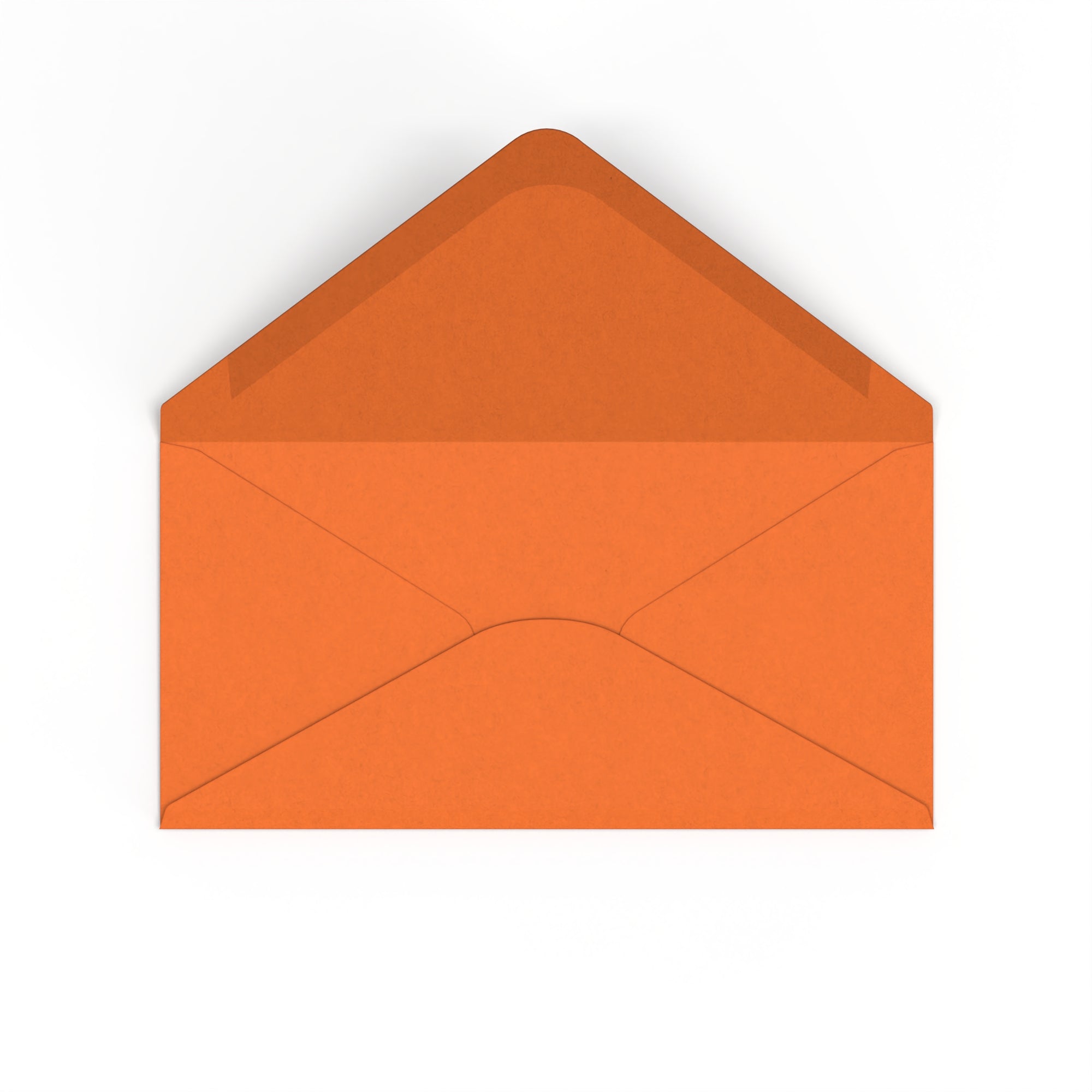 DL Flame Orange British Made 100gsm Gummed V-Flap Envelope (110 x 220mm)