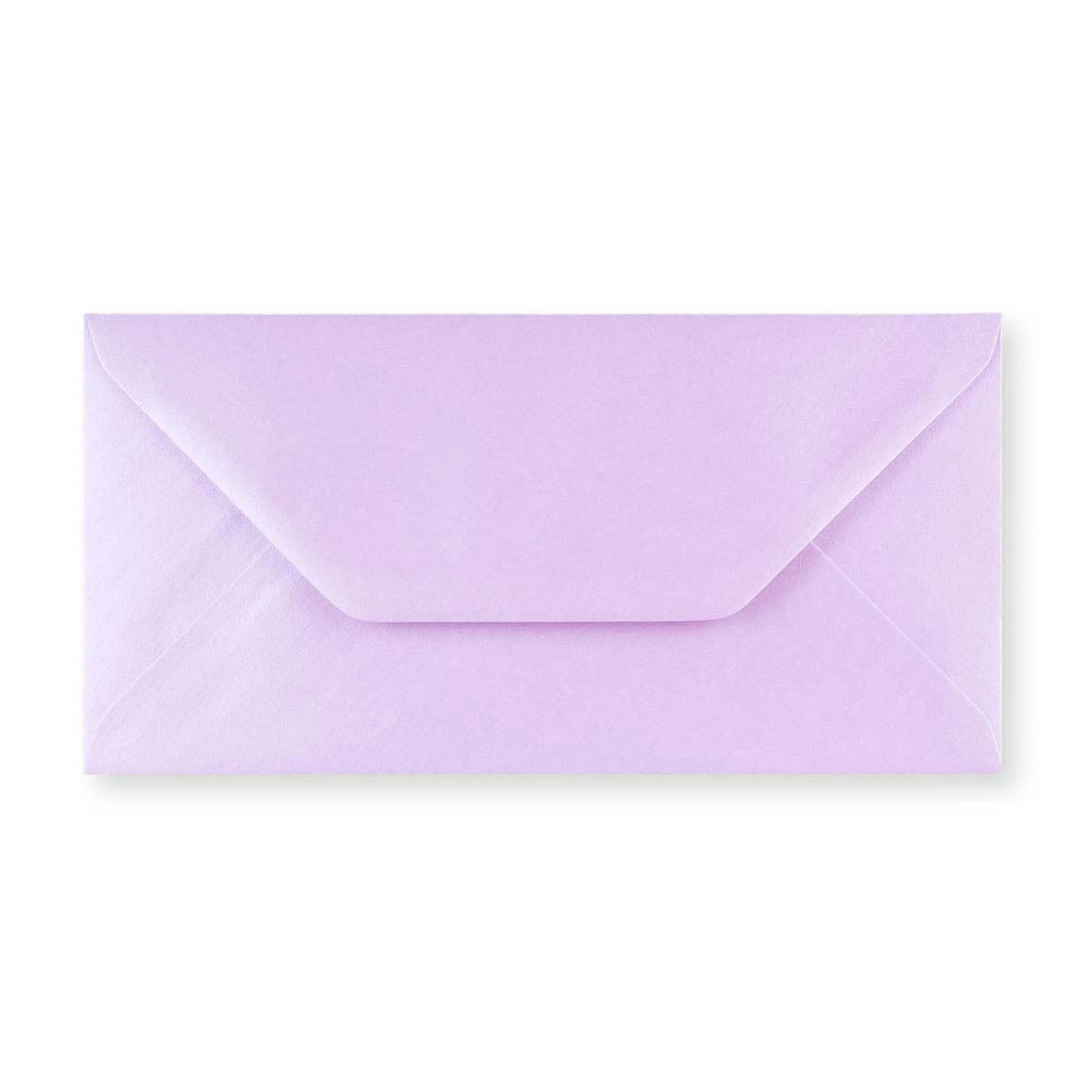 DL Lilac Lustre 100gsm Gummed V-Flap Envelope (110 x 220mm)
