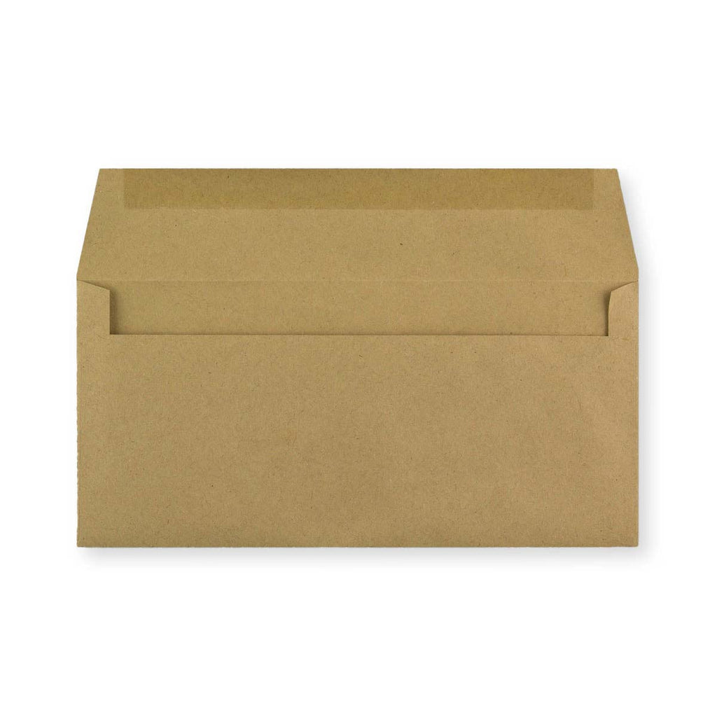 DL Manila Brown 80gsm Gummed Recycled Envelope (102 x 216mm)