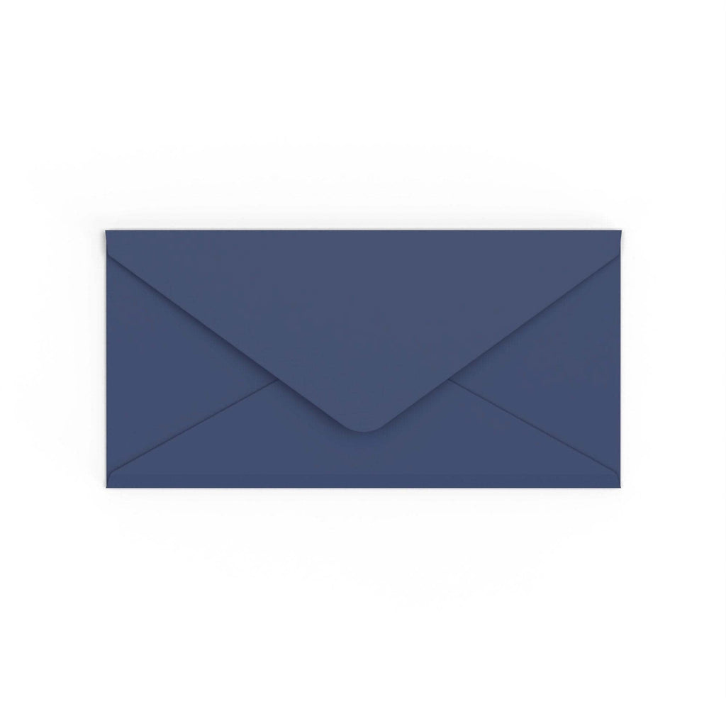 DL Navy Blue British Made 120gsm Gummed V-Flap Envelope (110 x 220mm)