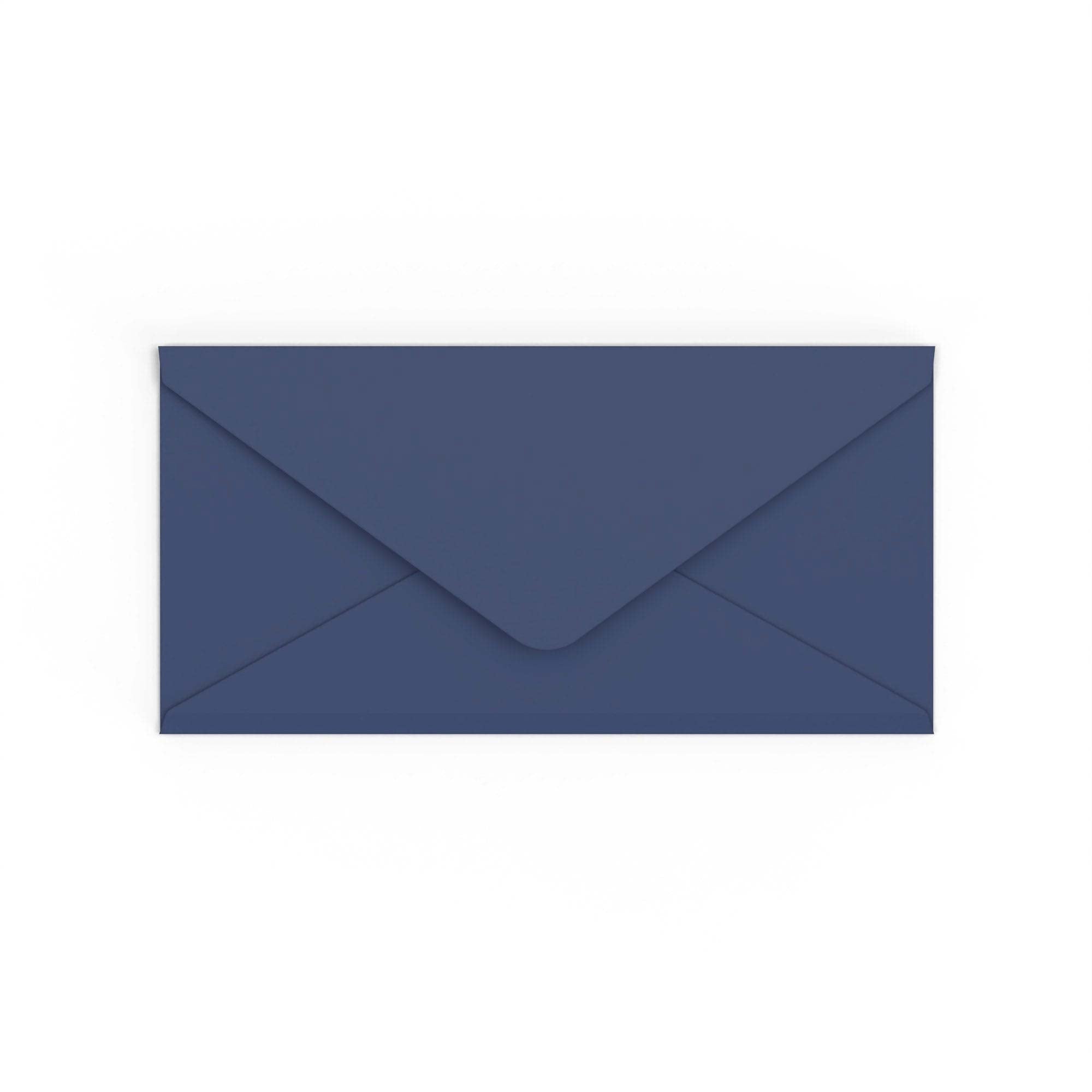 DL Navy Blue British Made 120gsm Gummed V-Flap Envelope (110 x 220mm)