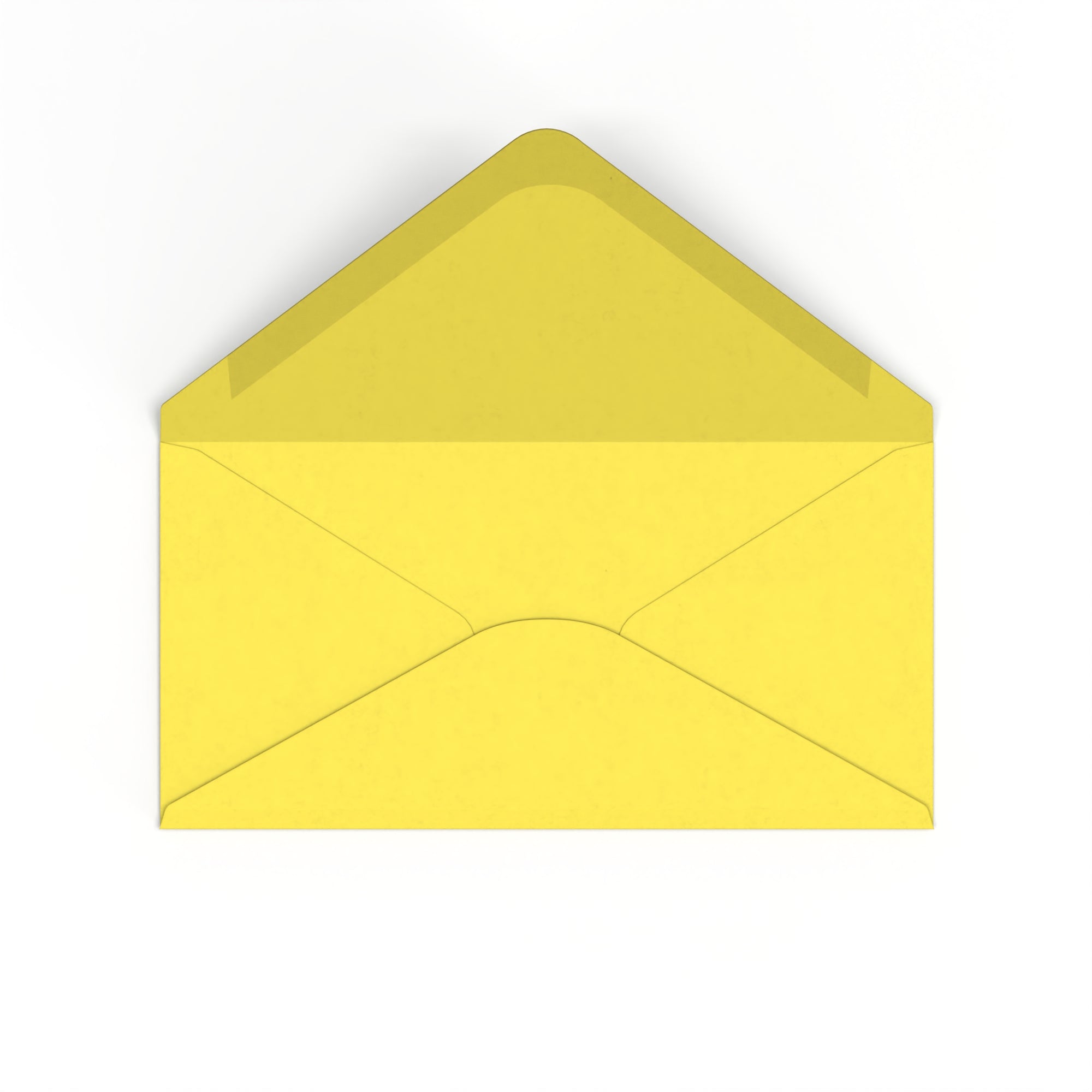 DL Sunflower Yellow British Made 120gsm Gummed V-Flap Envelope (110 x 220mm)