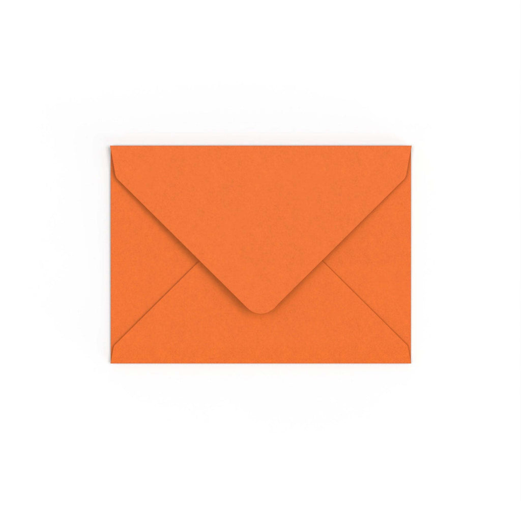 Flame Orange British Made 100gsm Gummed V-Flap Envelope (133 x 184mm)