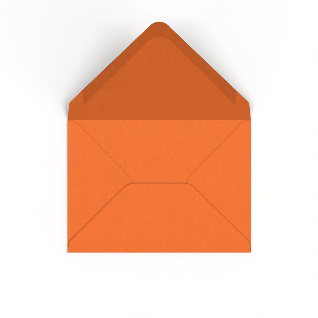Flame Orange British Made 100gsm Gummed V-Flap Envelope (133 x 184mm)