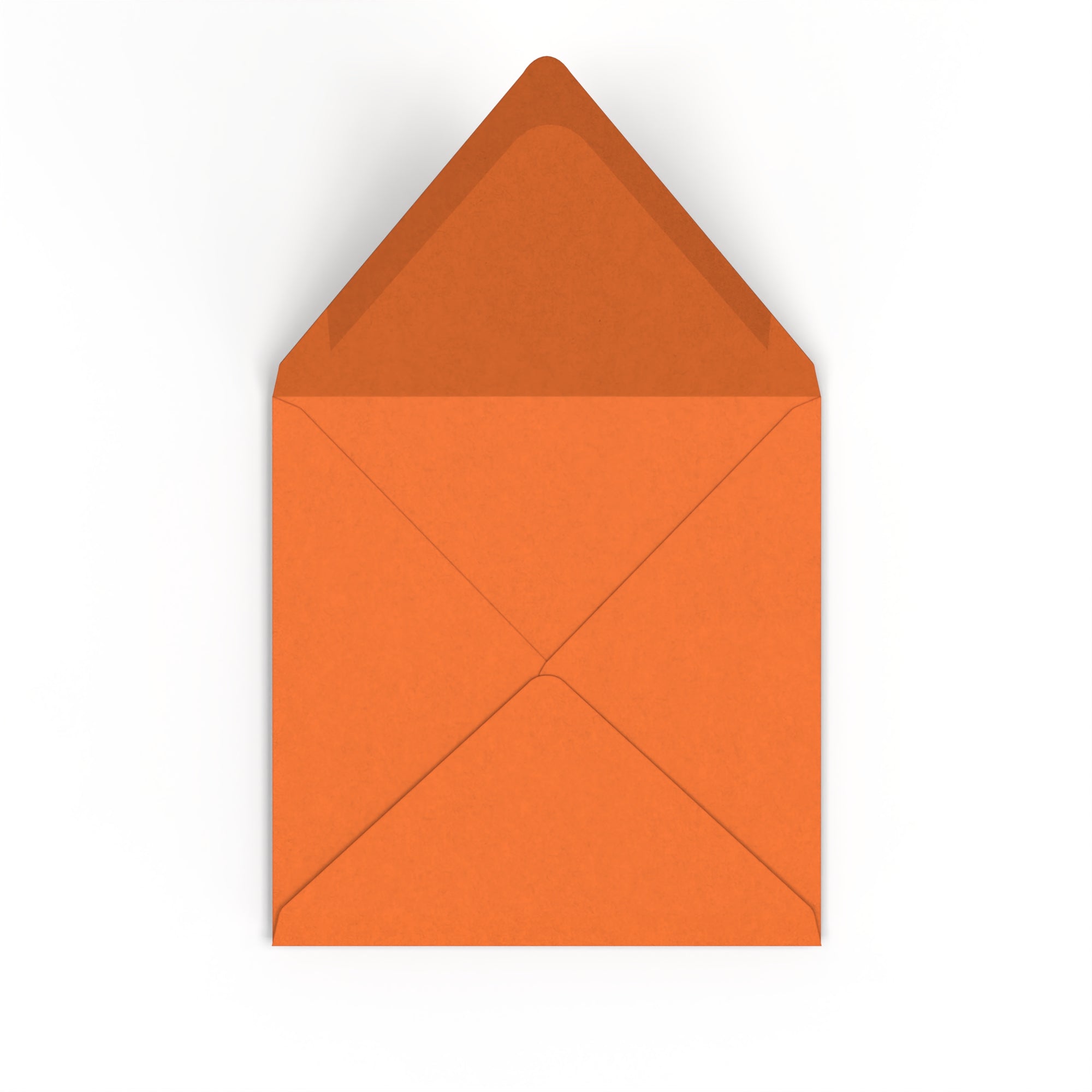 Flame Orange British Made 100gsm Gummed V-Flap Envelope (155 x 155mm)