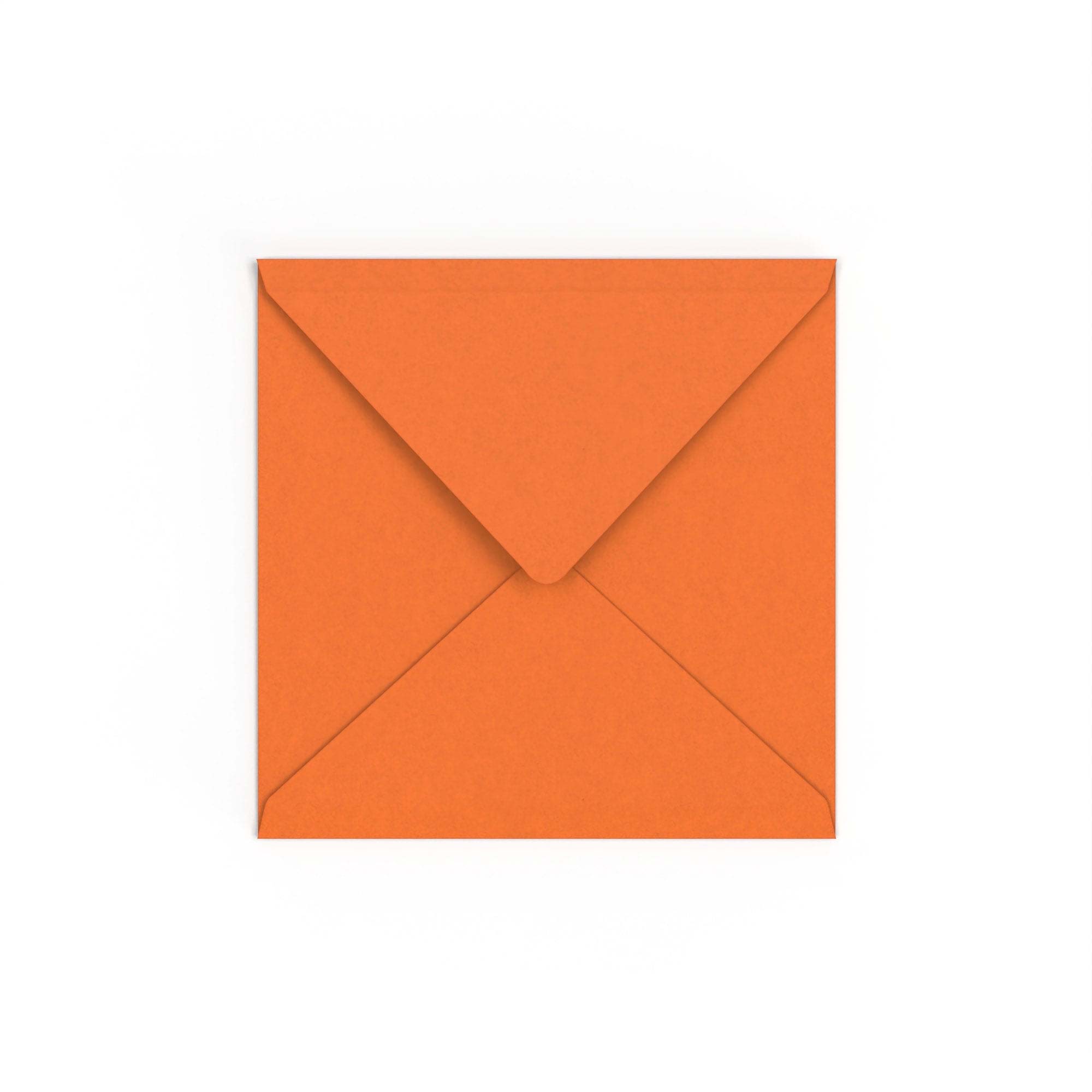 Flame Orange British Made 100gsm Gummed V-Flap Envelope (155 x 155mm)