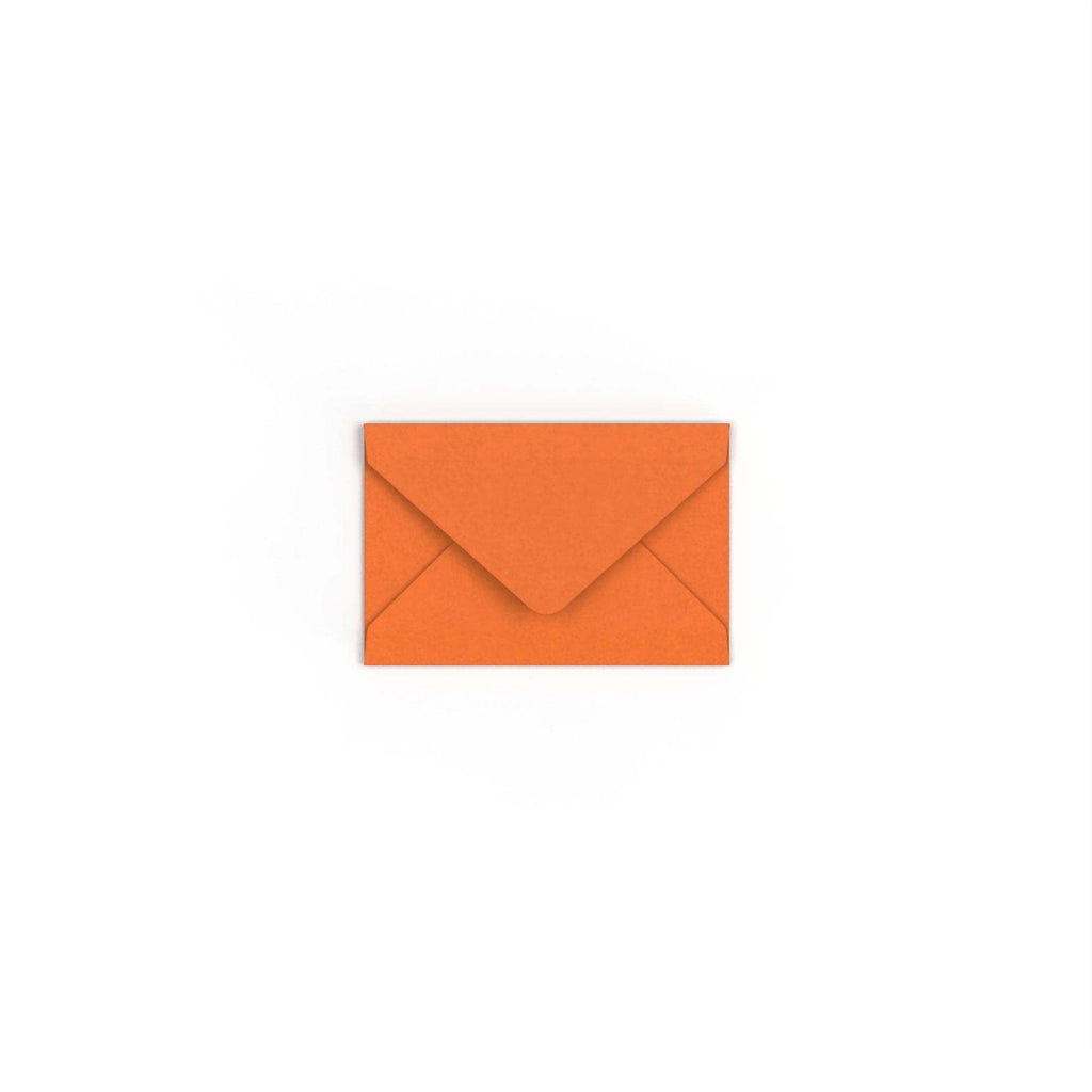 Flame Orange British Made 100gsm Gummed V-Flap Envelope (62 x 94mm)