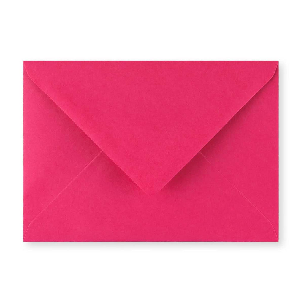 Fuschia Pink 100gsm Gummed V-Flap Greeting Card Envelope (125 x 175mm)