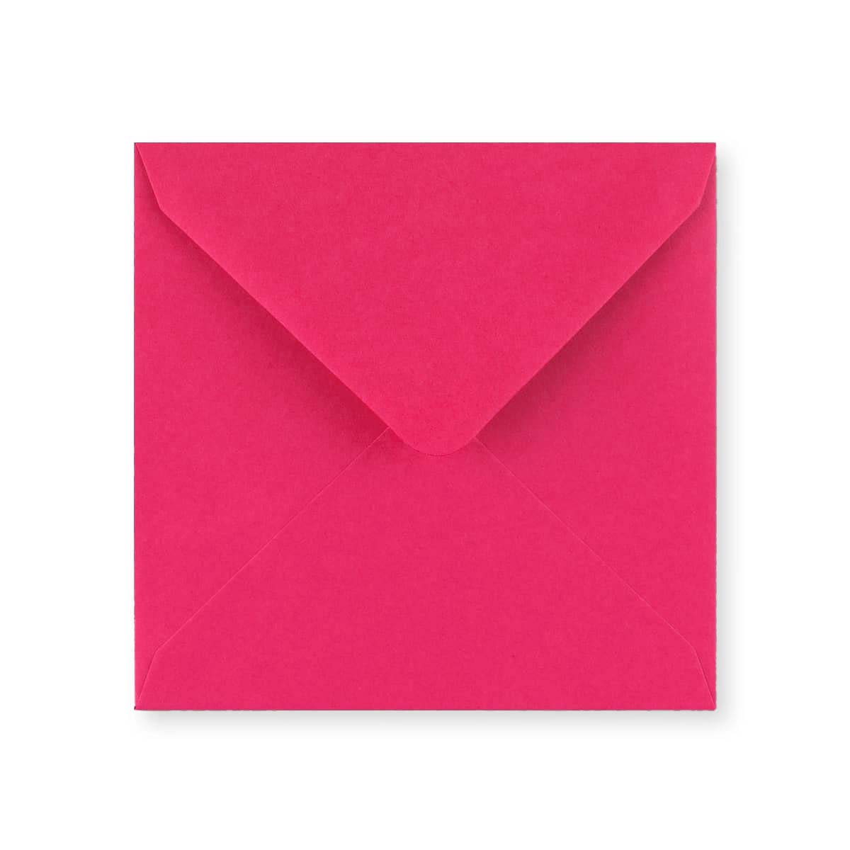 Fuschia Pink 100gsm Gummed V-Flap Greeting Card Envelope (130 x 130mm)