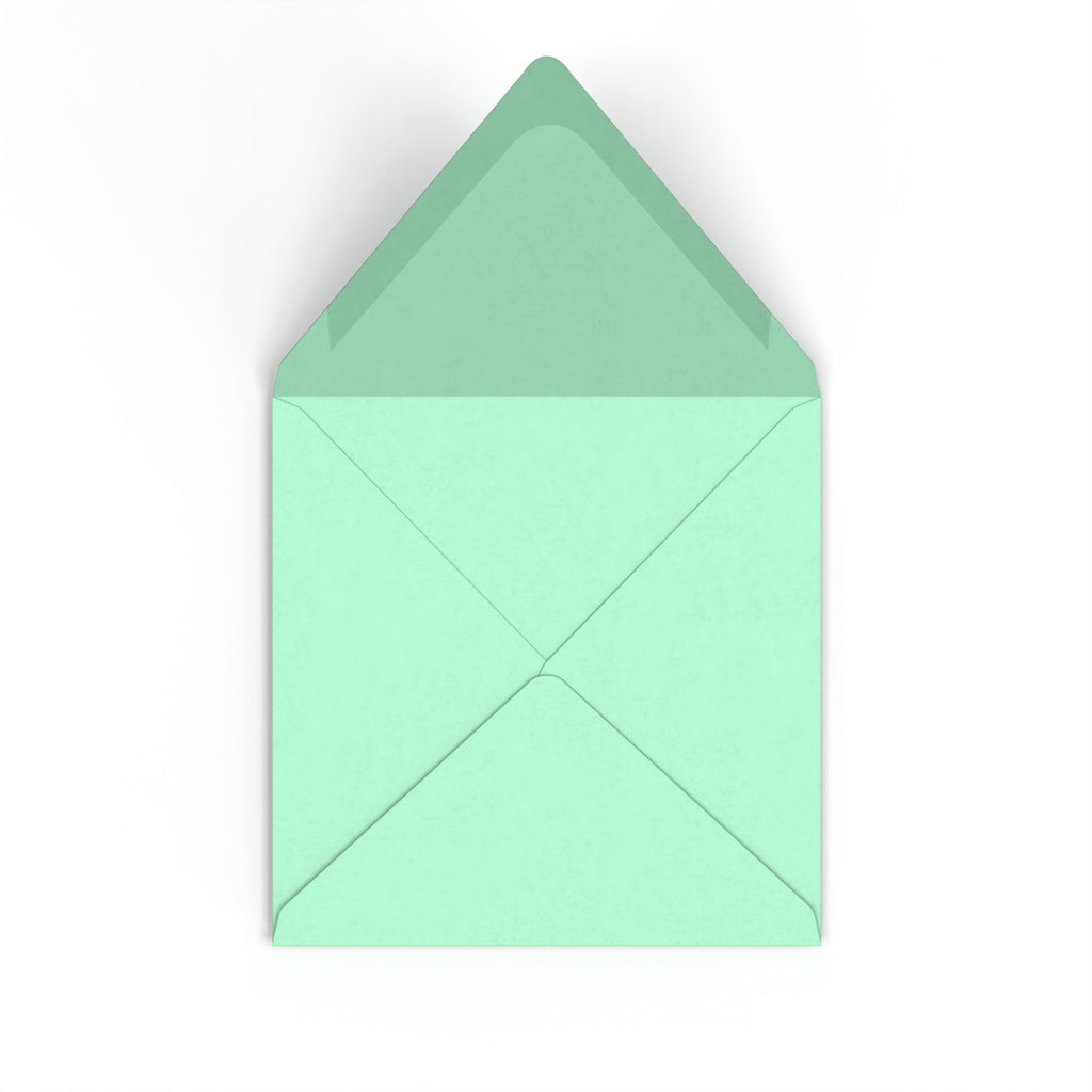Jade Green British Made 100gsm Gummed V-Flap Envelope (155 x 155mm)