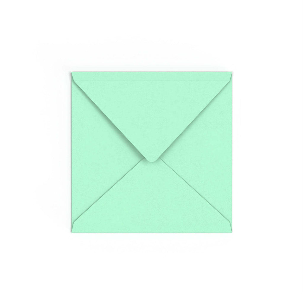Jade Green British Made 100gsm Gummed V-Flap Envelope (155 x 155mm)