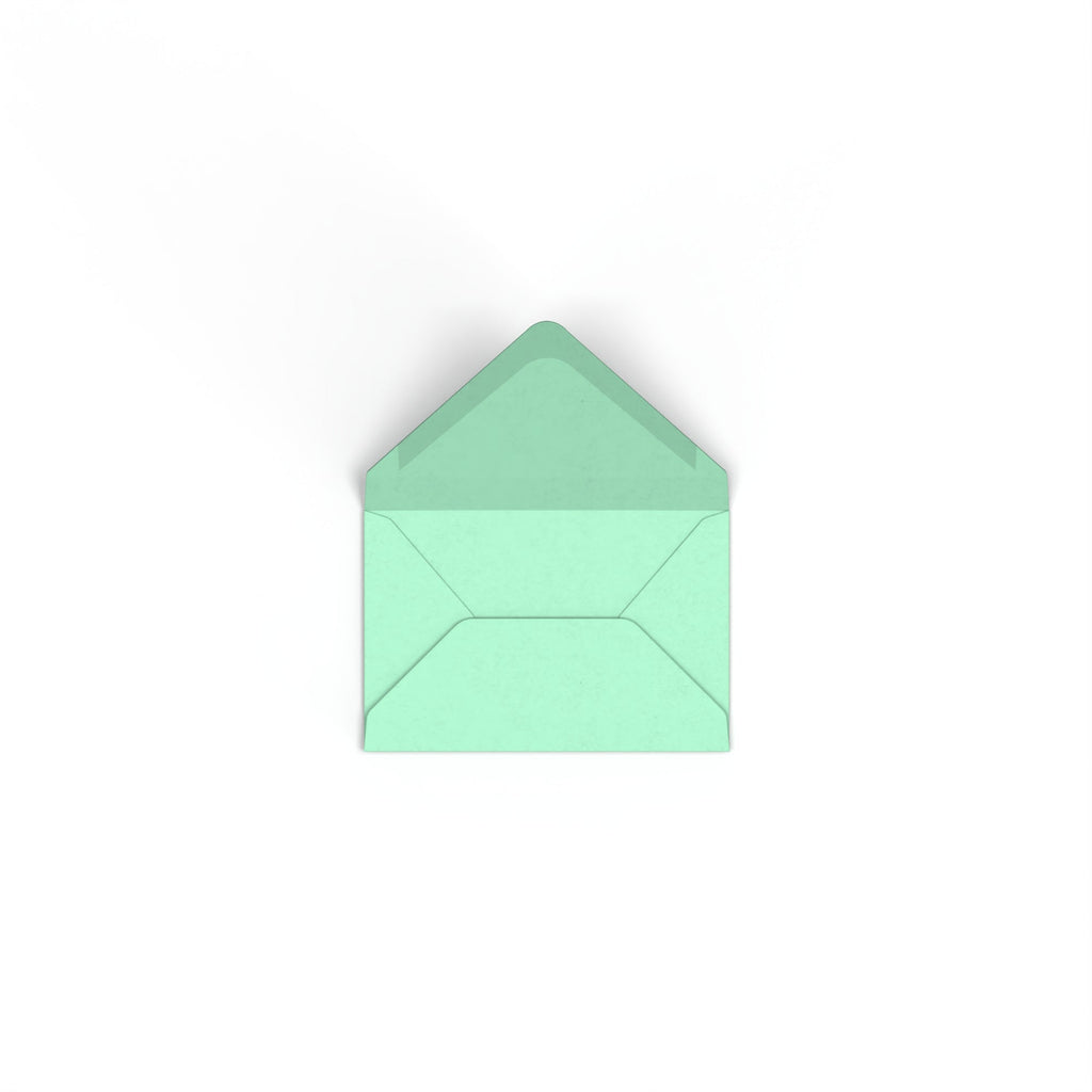Jade Green British Made 100gsm Gummed V-Flap Envelope (62 x 94mm)