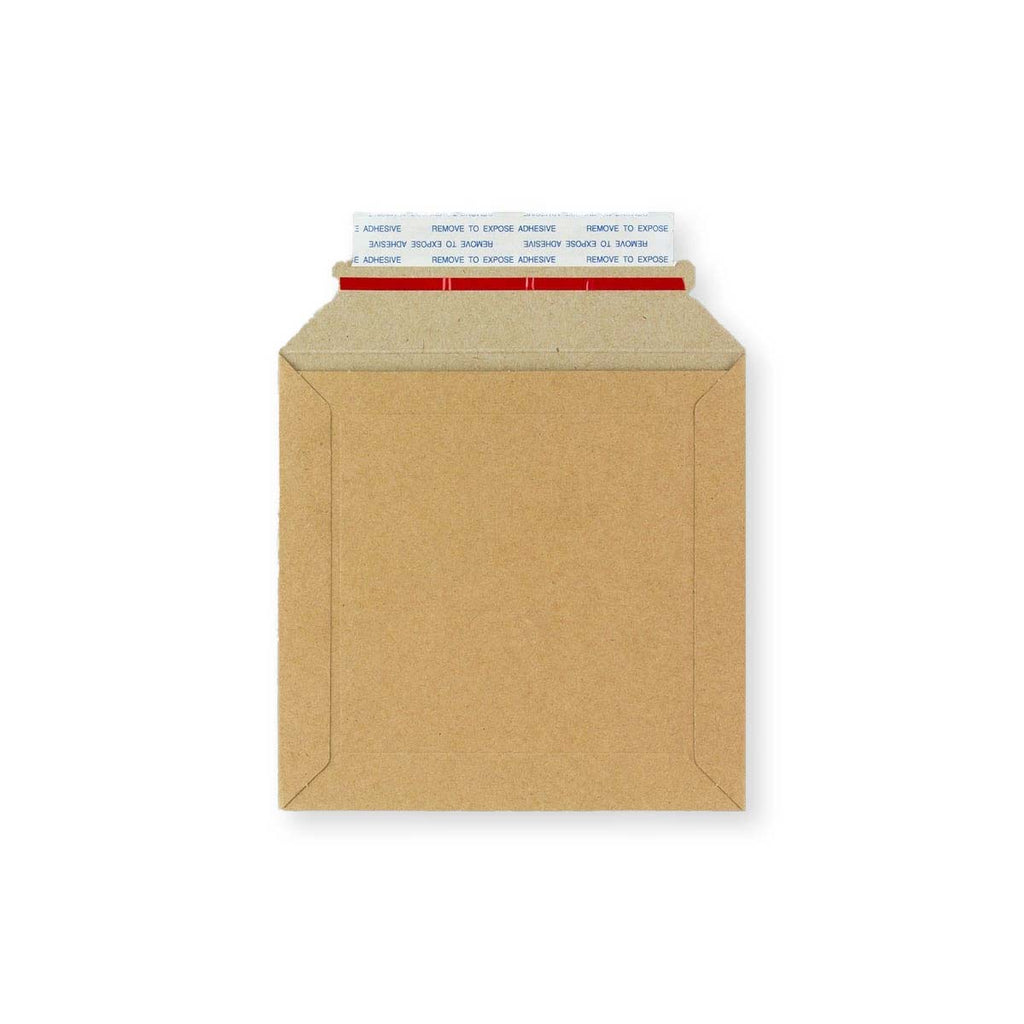 Manila Brown 300gsm Peel & Seal Rigid Board Mailers Envelope (150 x 150mm)