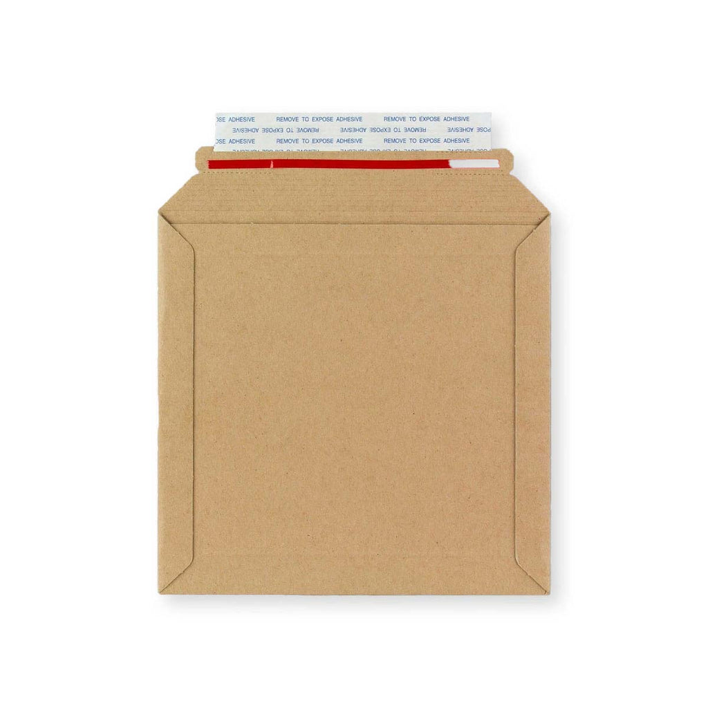 Manila Brown 300gsm Peel & Seal Rigid Board Mailers Envelope (180 x 180mm)