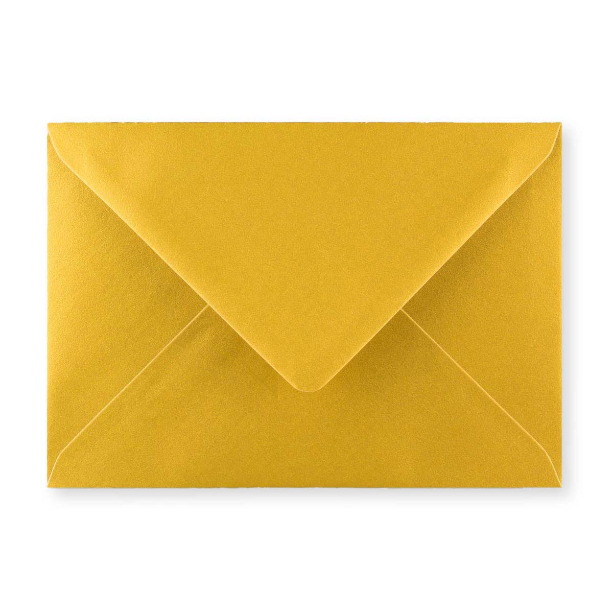 Metallic Gold 100gsm Gummed V-Flap Greeting Card Envelope (125 x 175mm)