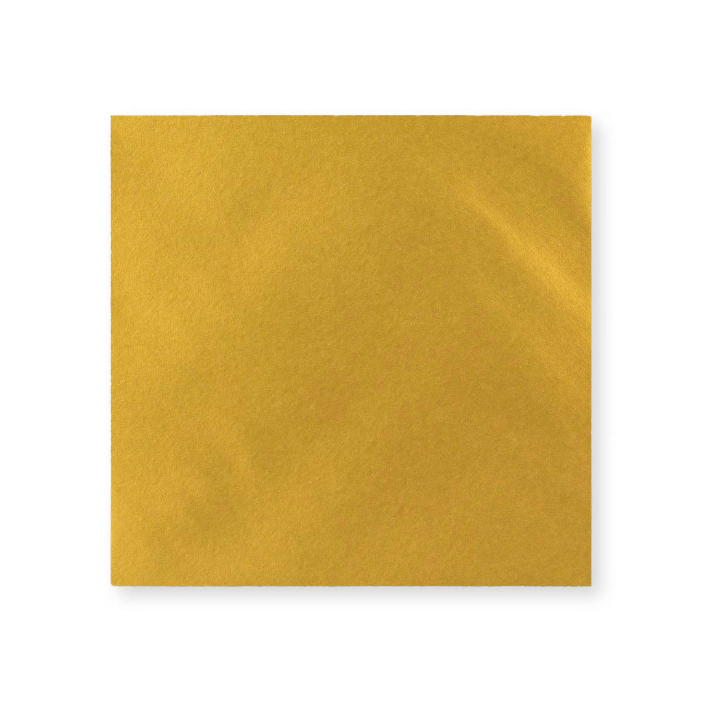 Metallic Gold 100gsm Gummed V-Flap Greeting Card Envelope (130 x 130mm)