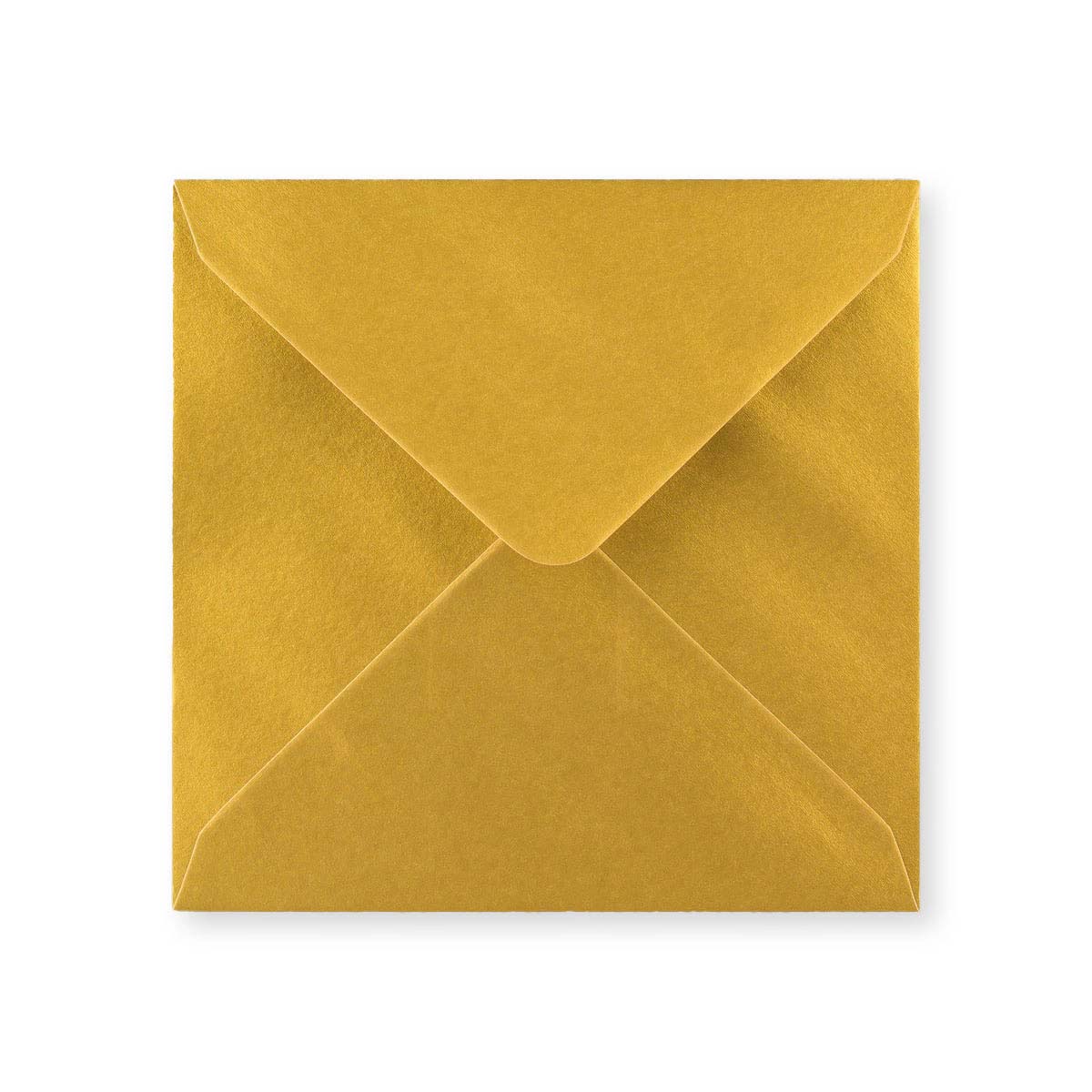 Metallic Gold 100gsm Gummed V-Flap Greeting Card Envelope (130 x 130mm)