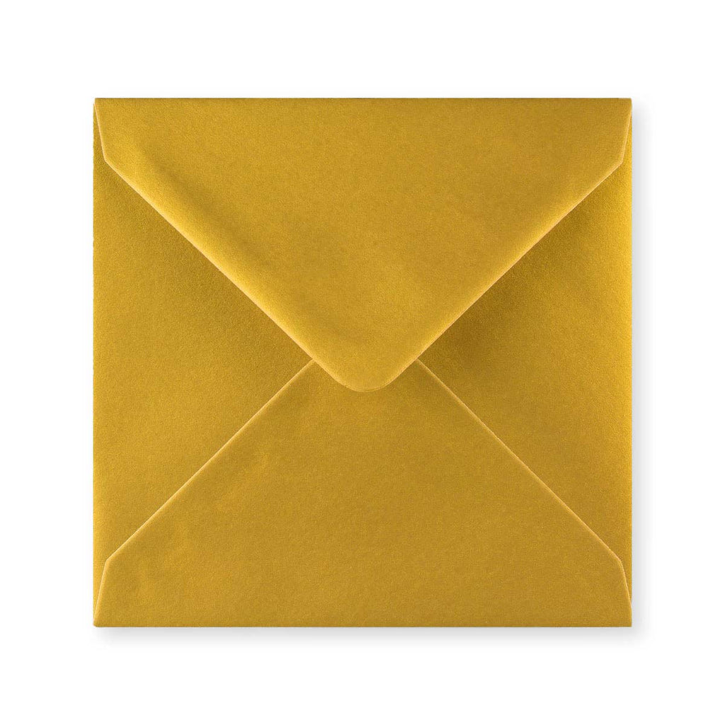 Metallic Gold 100gsm Gummed V-Flap Greeting Card Envelope (140 x 140mm)