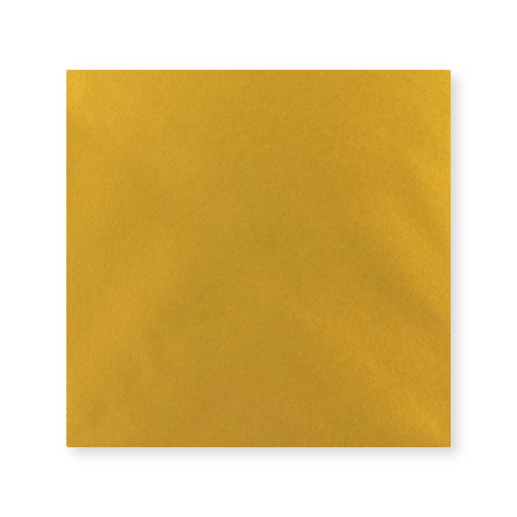 Metallic Gold 100gsm Gummed V-Flap Greeting Card Envelope (140 x 140mm)
