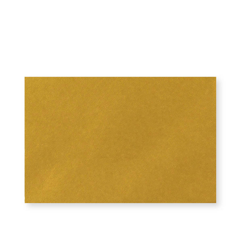 Metallic Gold 100gsm Gummed V-Flap Greeting Card Envelope (62 x 94mm)