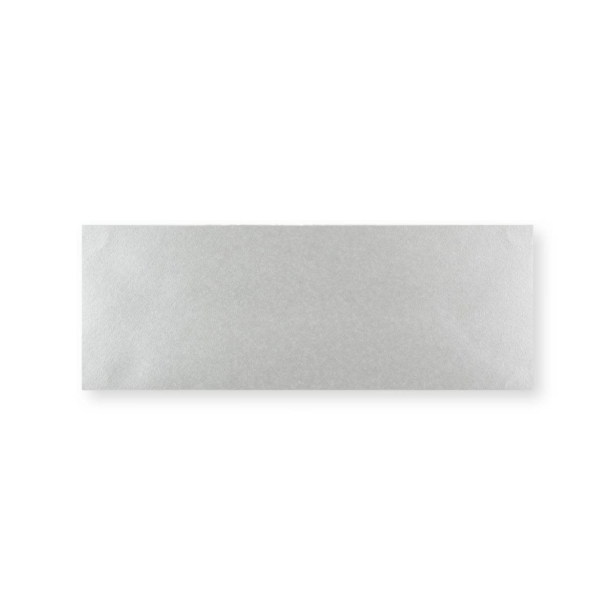 Metallic Silver 100gsm Gummed V-Flap Envelope (80 x 215mm)