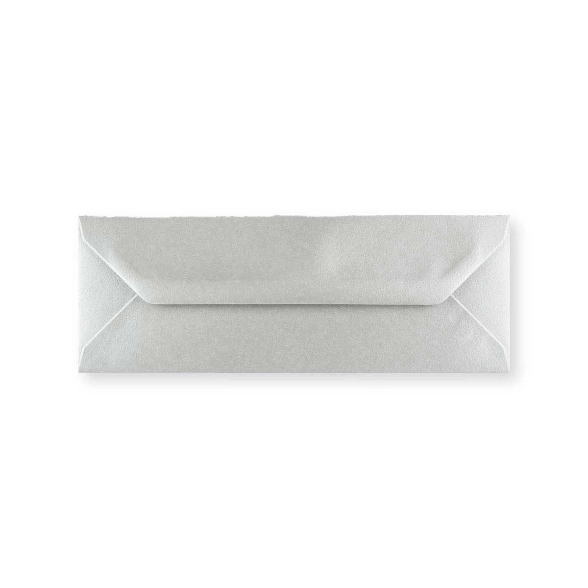 Metallic Silver 100gsm Gummed V-Flap Envelope (80 x 215mm)