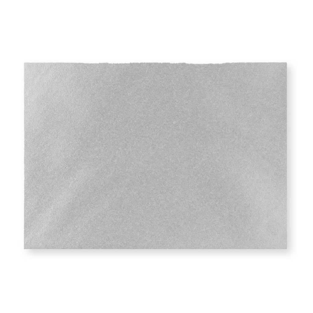 Metallic Silver 100gsm Gummed V-Flap Greeting Card Envelope (125 x 175mm)
