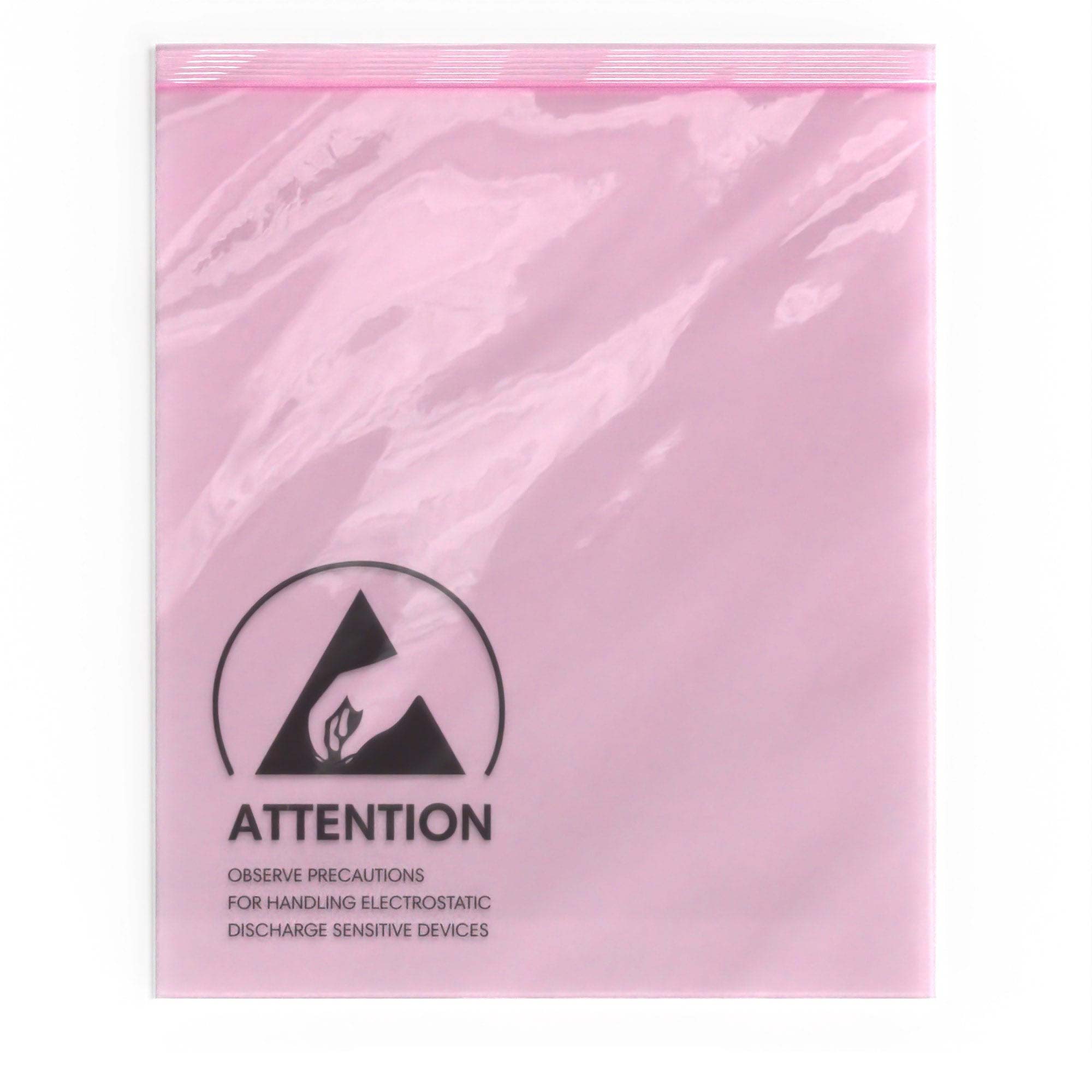 Pink Anti-Static ESD Grip Seal Bags