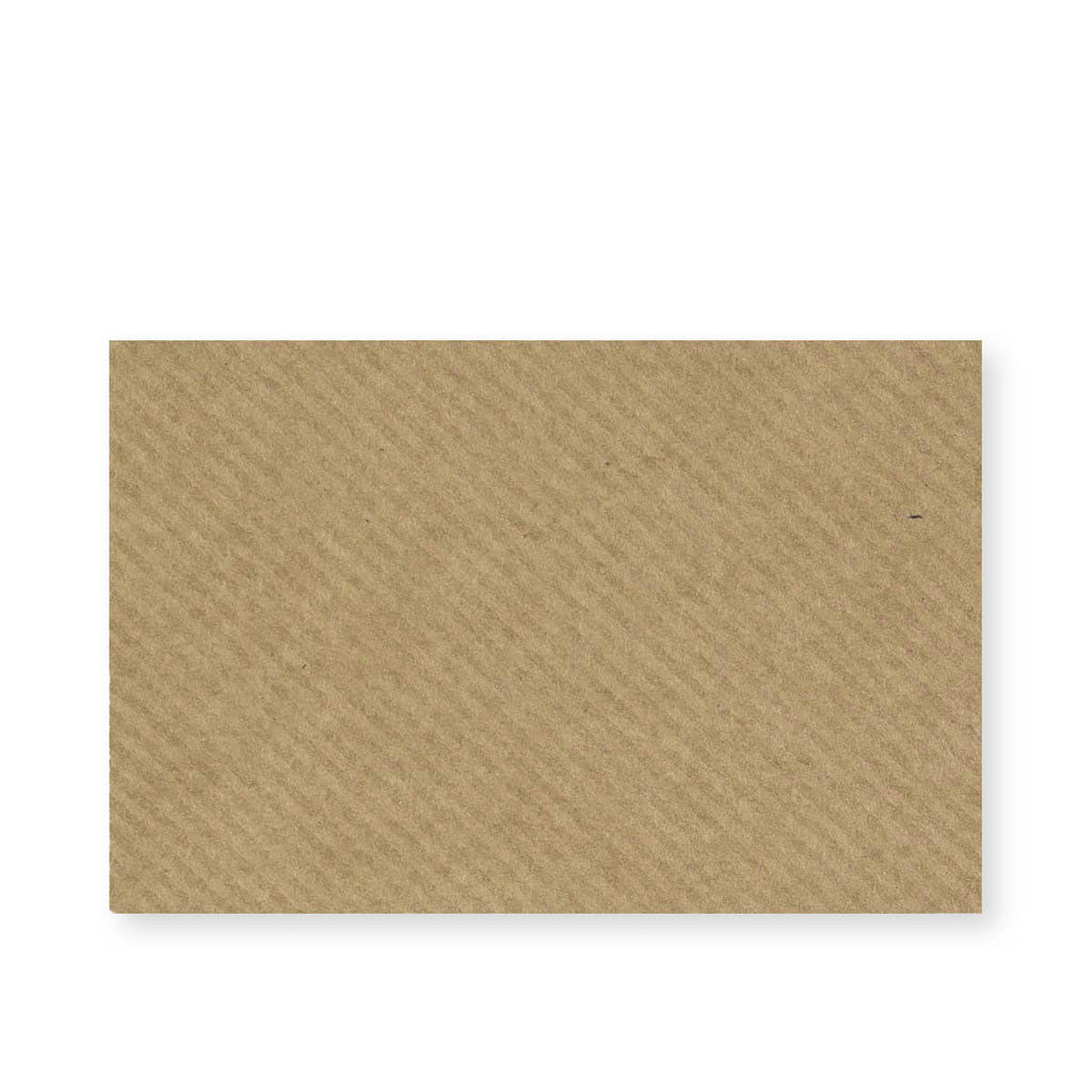 Ribbed Kraft 100gsm Gummed V-Flap Greeting Card Envelope (62 x 94mm)