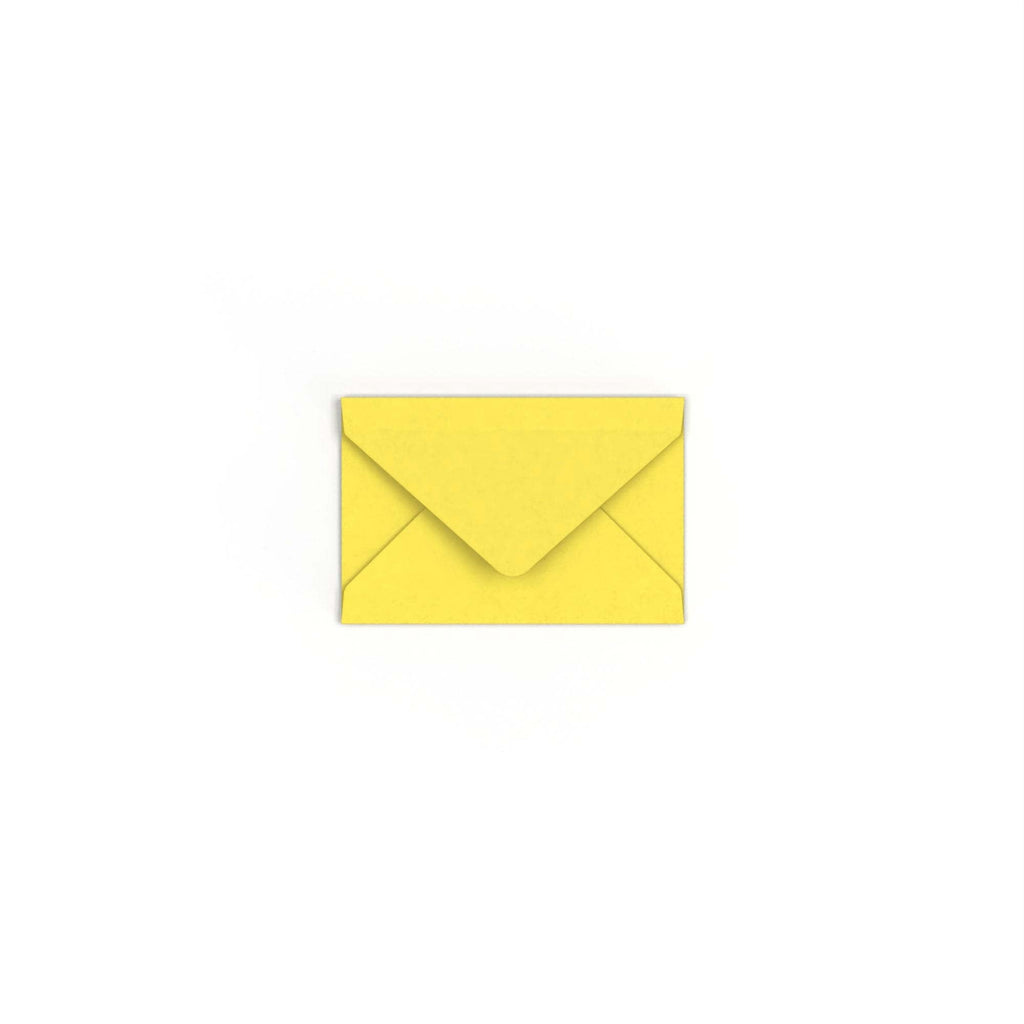 Sunflower Yellow British Made 120gsm Gummed V-Flap Envelope (62 x 94mm)