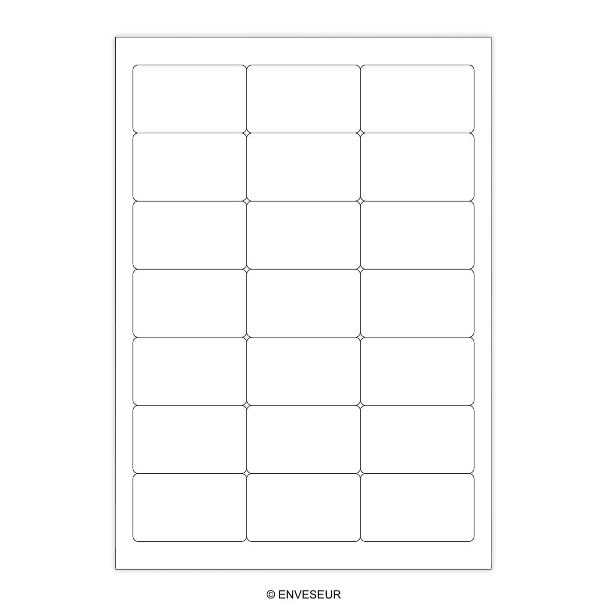 White Adhesive Labels