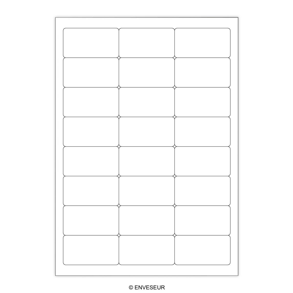 White Adhesive Labels